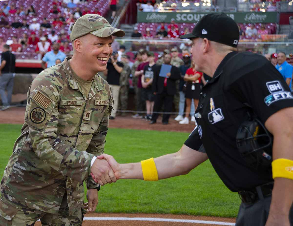 Cincinnati Reds on X: The Reds will don their military appreciation  uniforms tonight as we welcome guests from Wright-Patterson Air Force Base  and dozens of Combat Wounded Veterans of the Military Order