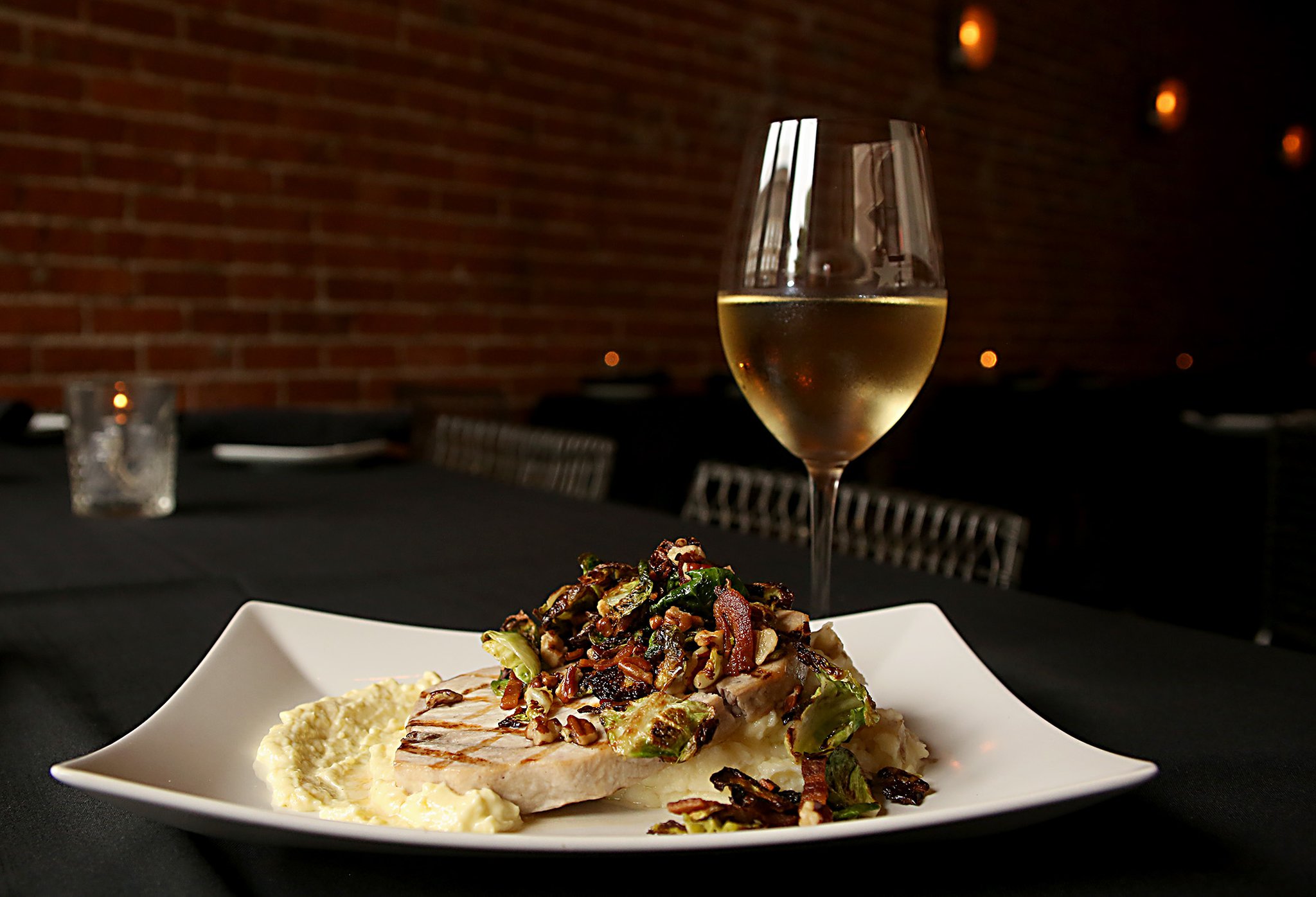 Grilled North Atlantic Swordfish at Roost Modern Italian.