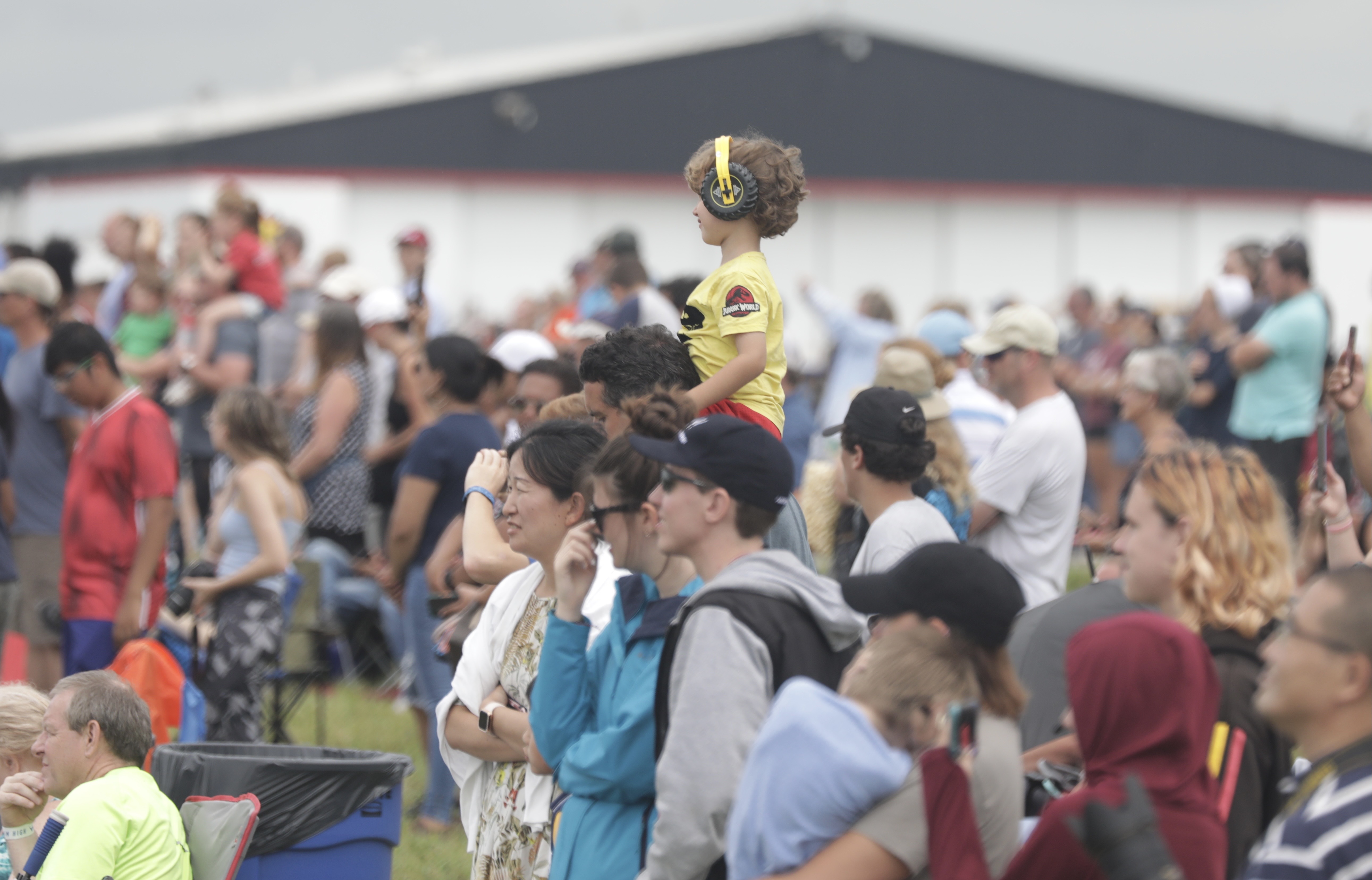 Spectators watch the aerial performances at the 2021 CenterPoint Energy Dayton Air Show.  FILLET