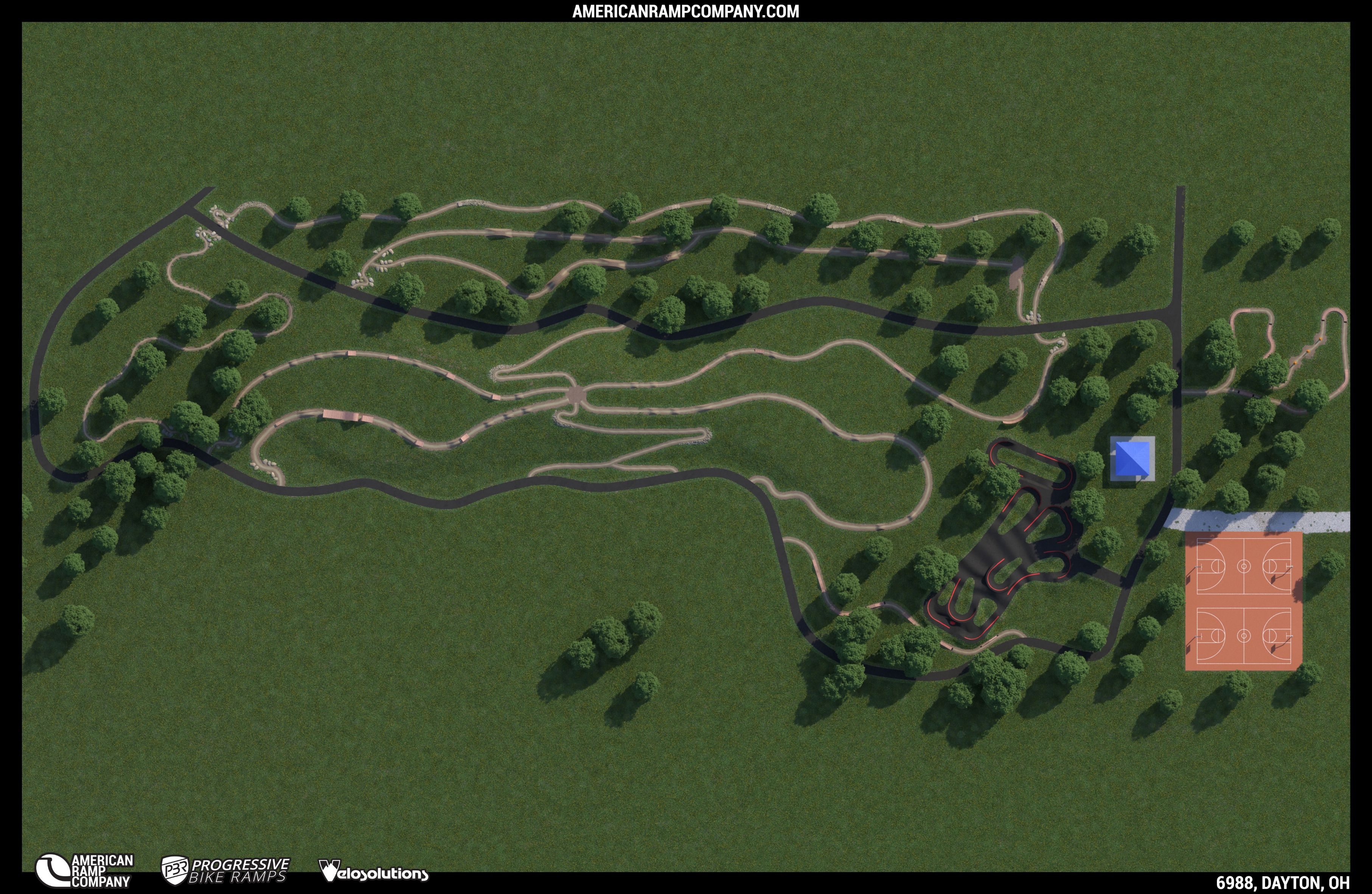 A rendering of the trails for the Bike Yard at Welcome Park. CONTRIBUTED