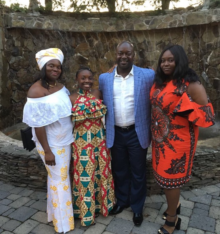 Theresa Barnes (L) with her husband Samuel and daughters — and Samenah age 13 and Samyatta age 20. The family opened Eden Spice in early January 2019.