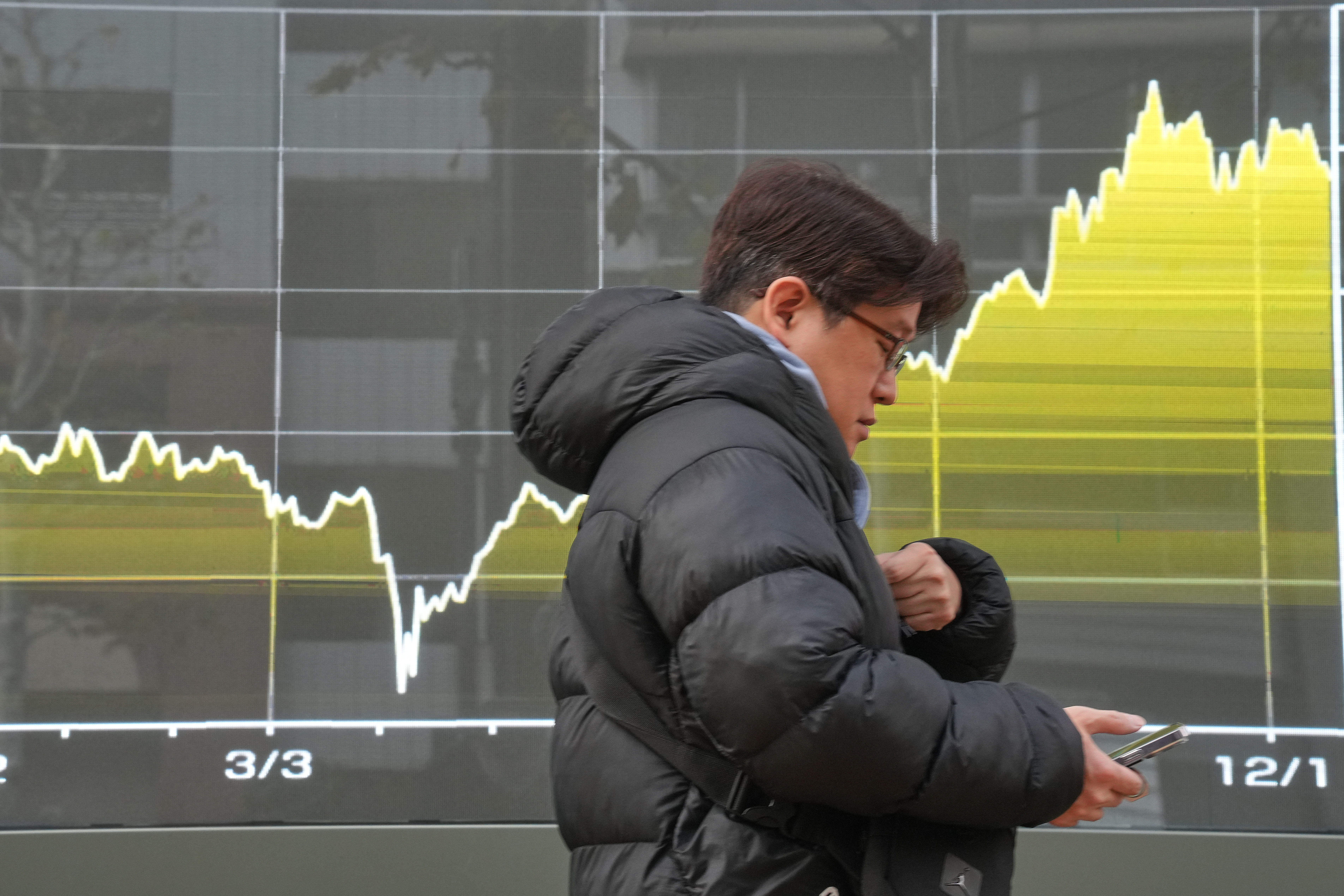 World markets are mixed after the S&P 500 hits a record high, buoyed by strong US economic data