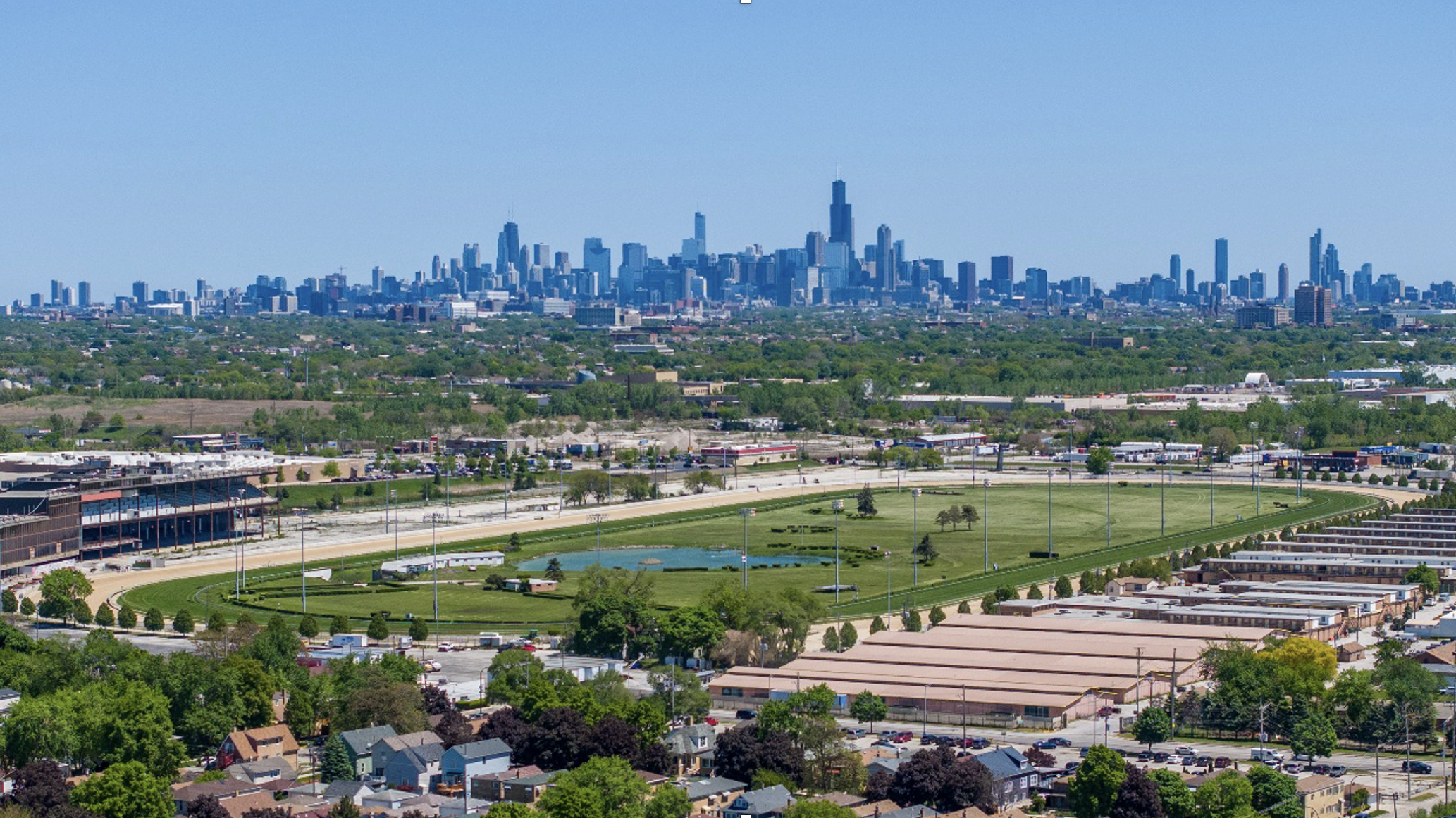 Hawthorne Race Course property marketed as industrial redevelopment play