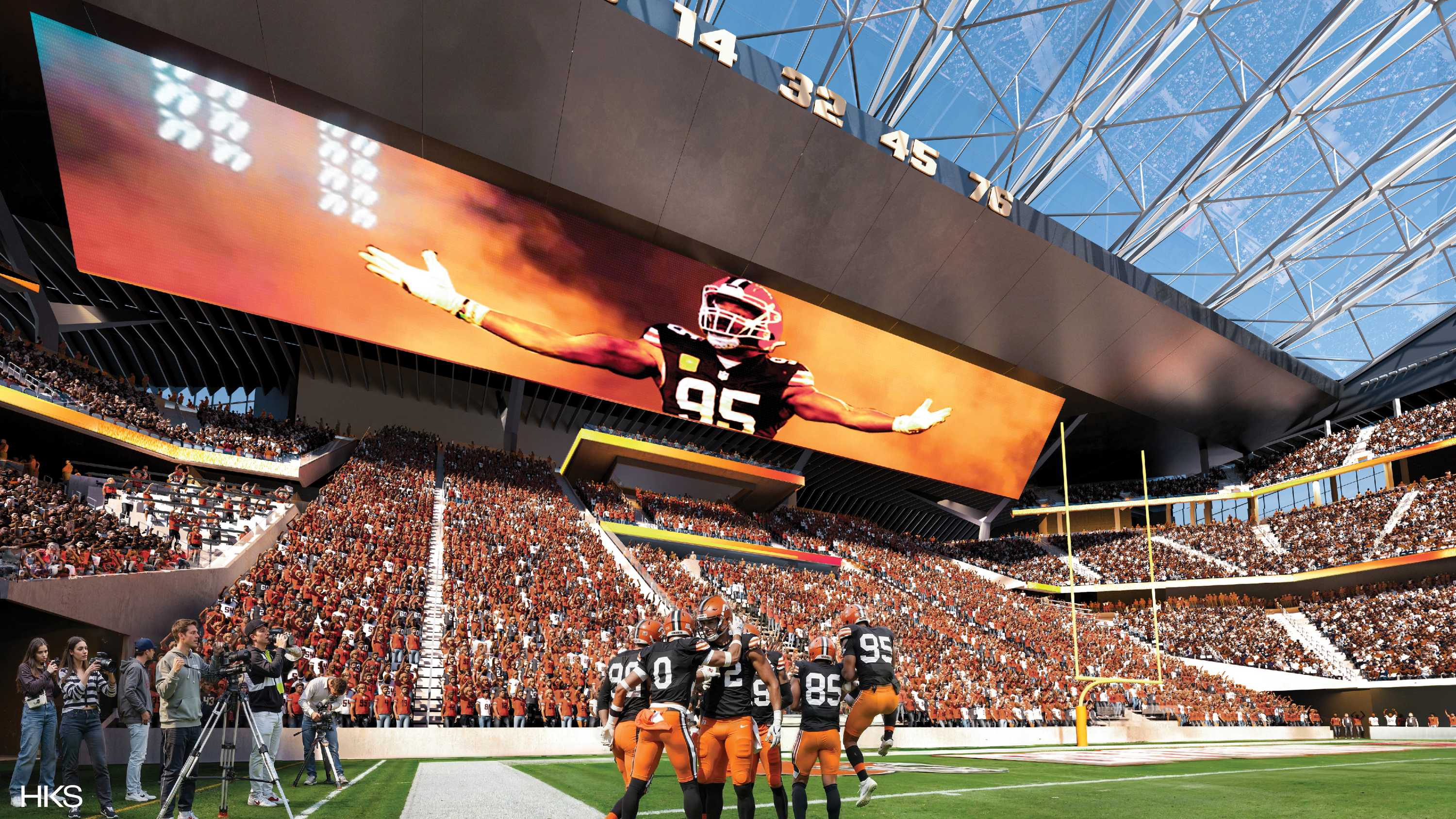 Browns stadium renderings highlight new Dawg Pound - Crain's Cleveland  Business