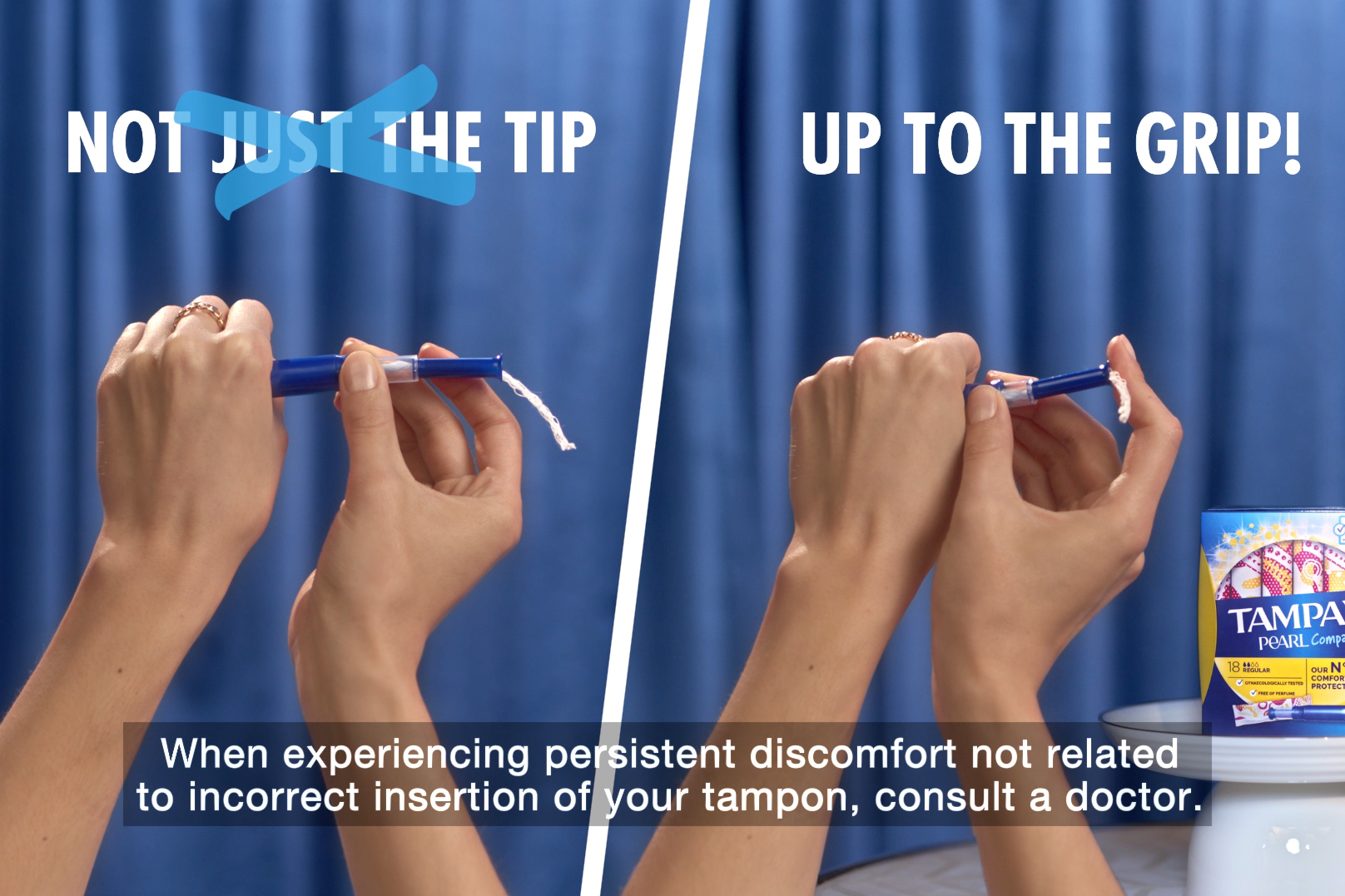 Tampax tackles tampon discomfort in a straight-talking campaign - Ad Age, image size:1616x1077