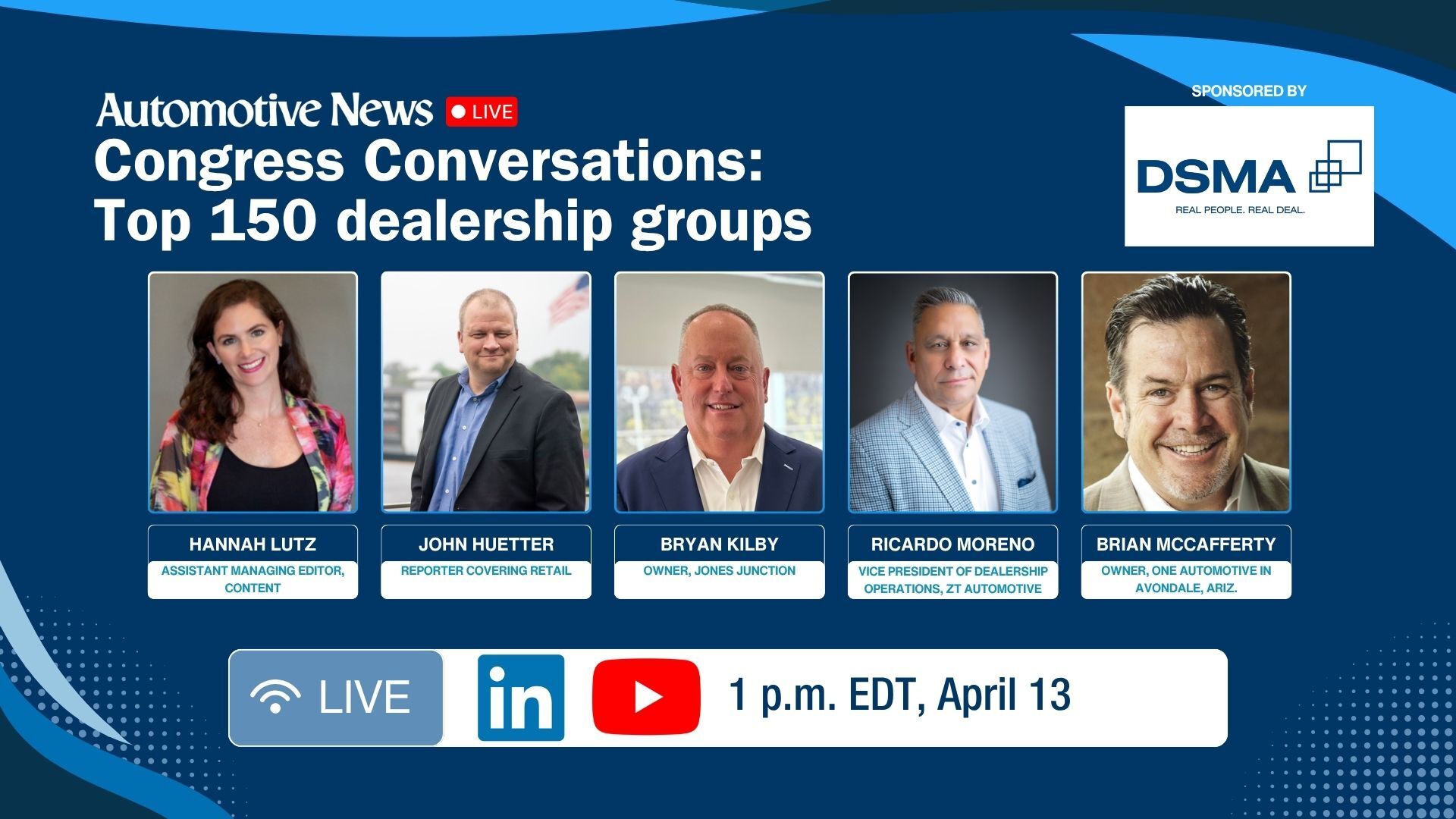Congress Conversations: Join online at 1 p.m. EDT April 13 for talk on top 150 dealership groups