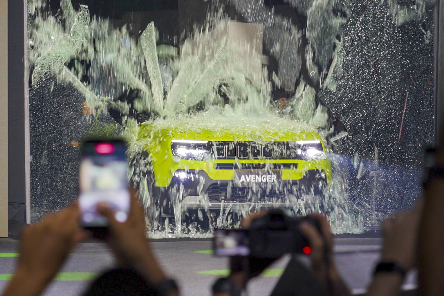 Jeep smashes glass again for Avenger’s reveal in Brazil