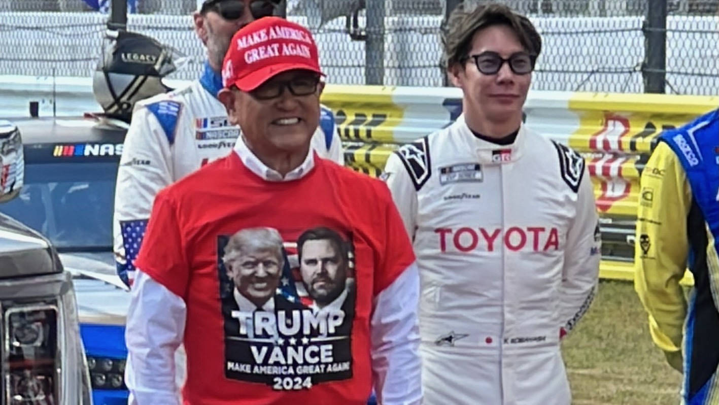 Amid tariffs, Akio Toyoda goes full MAGA in NASCAR charm campaign -  Automotive News