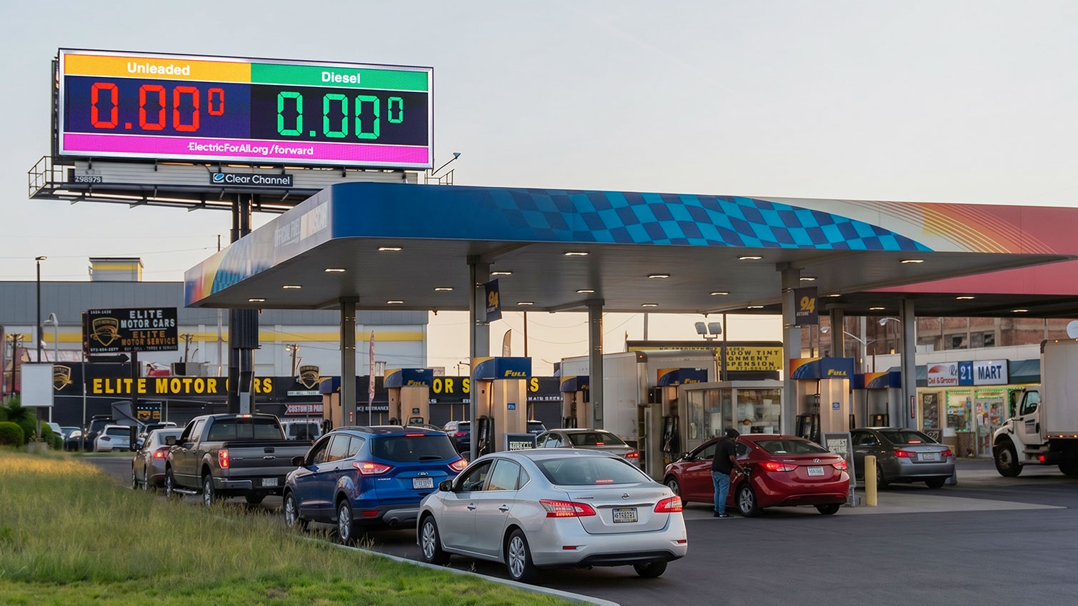 Free gas? No, an EV campaign for holiday weekend