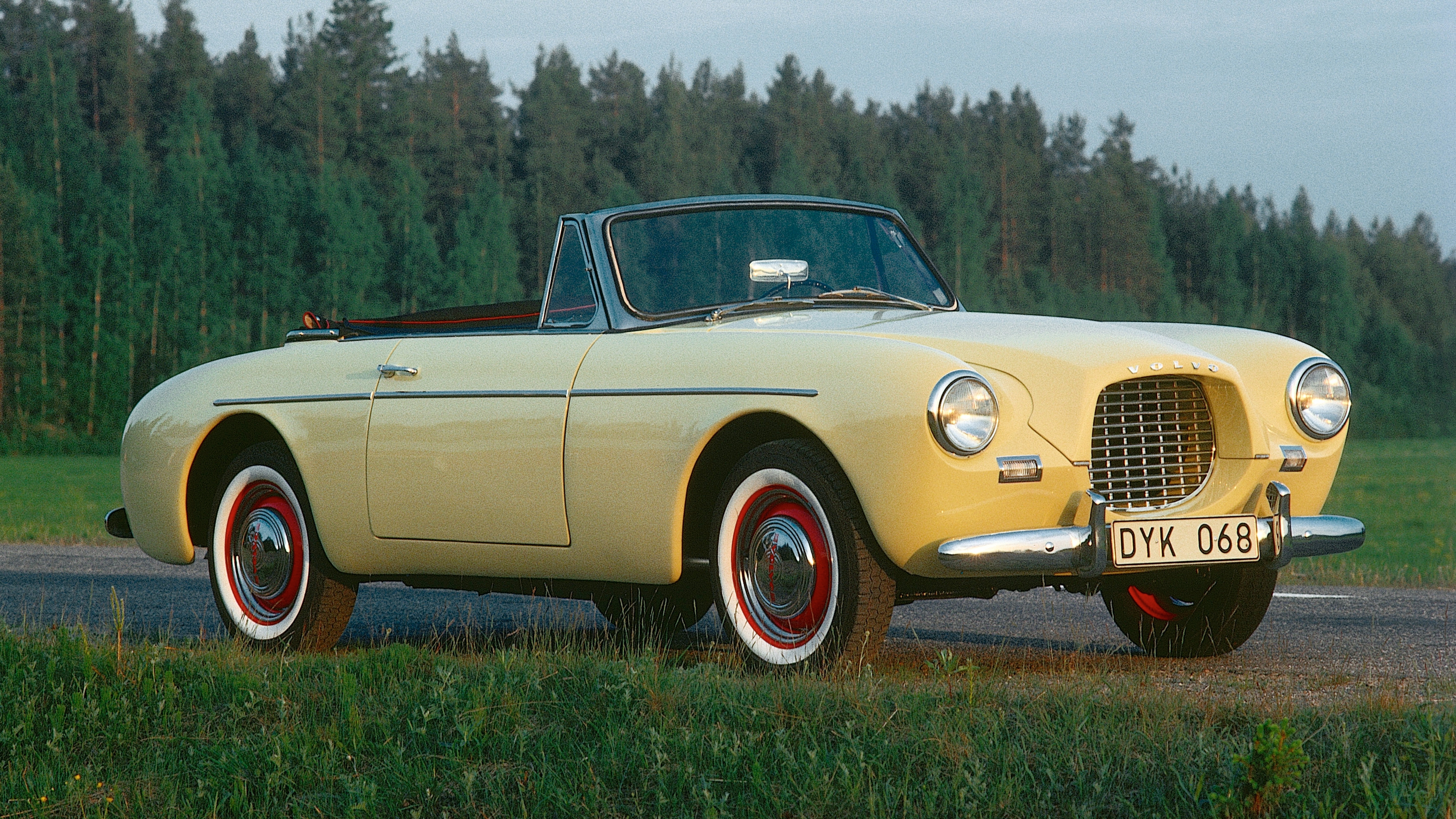 Volvo’s first sports car, the P1900, is unveiled in Sweden
