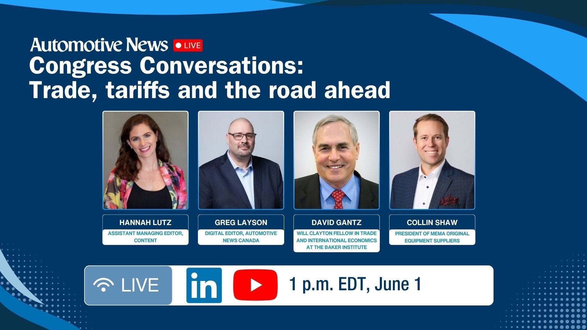 Live talk today at 1 p.m. EDT: Trade, tariffs and the road ahead
