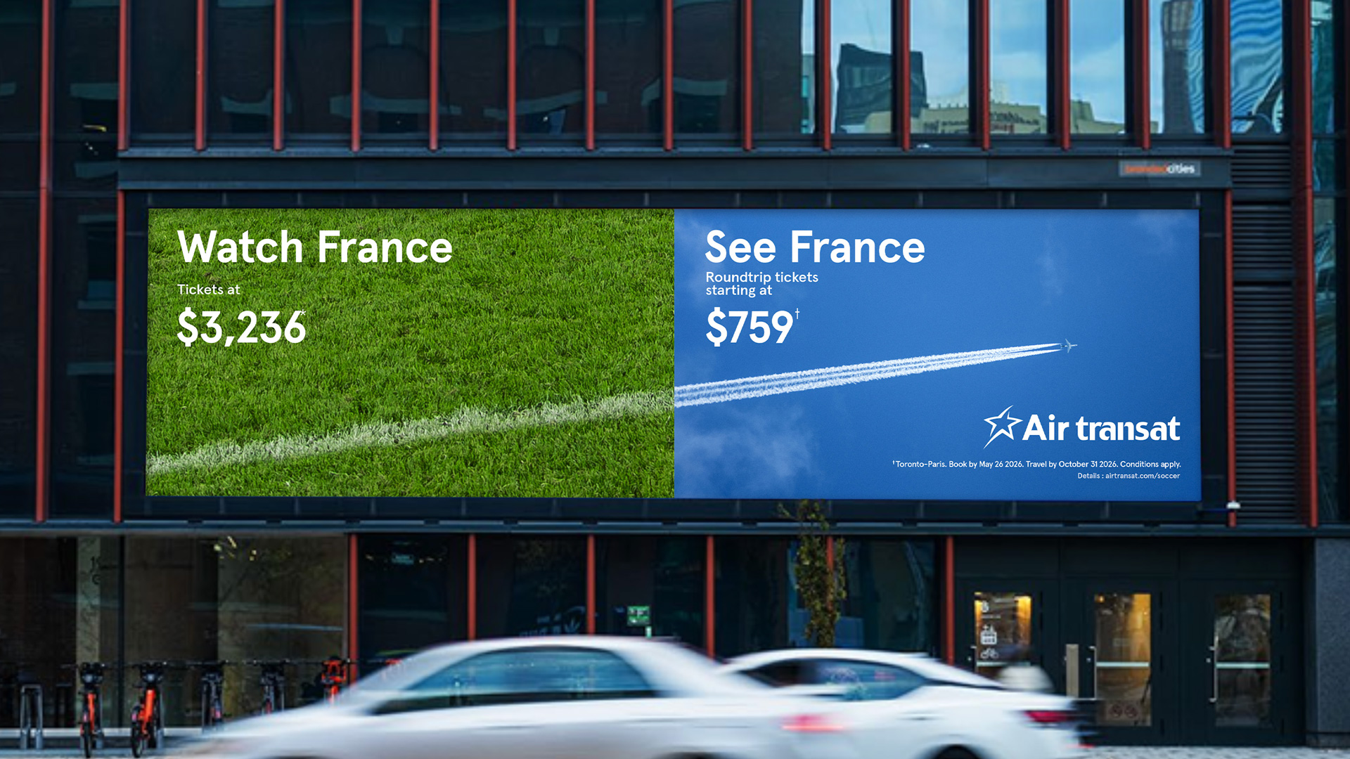 Air Transat ads offer a plan B for those priced out of World Cup games