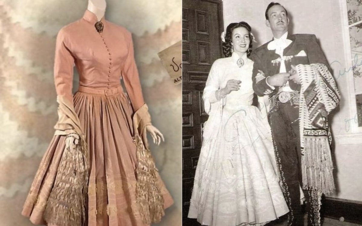 Secretos del vestido de novia que María Félix usó en su boda con Jorge  Negrete
