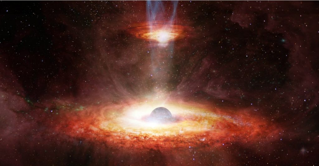 El destello de este agujero negro supermasivo es más grande que la Vía  Láctea