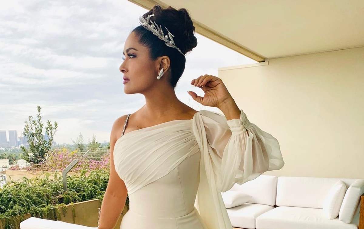 Salma Hayek y su misterioso vestido de novia, digno de una boda real
