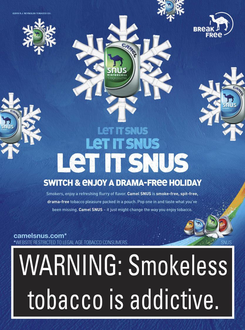 RJ Reynolds' ads urge tobacco pouches for smokers – Deseret News