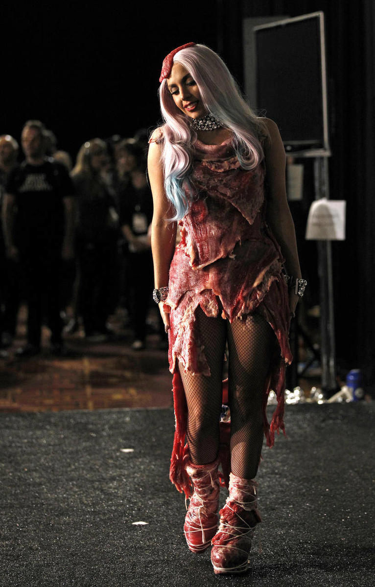 lady meat dress Meat: A Slice of Life Mn Artists Lady Gaga's meat dress to