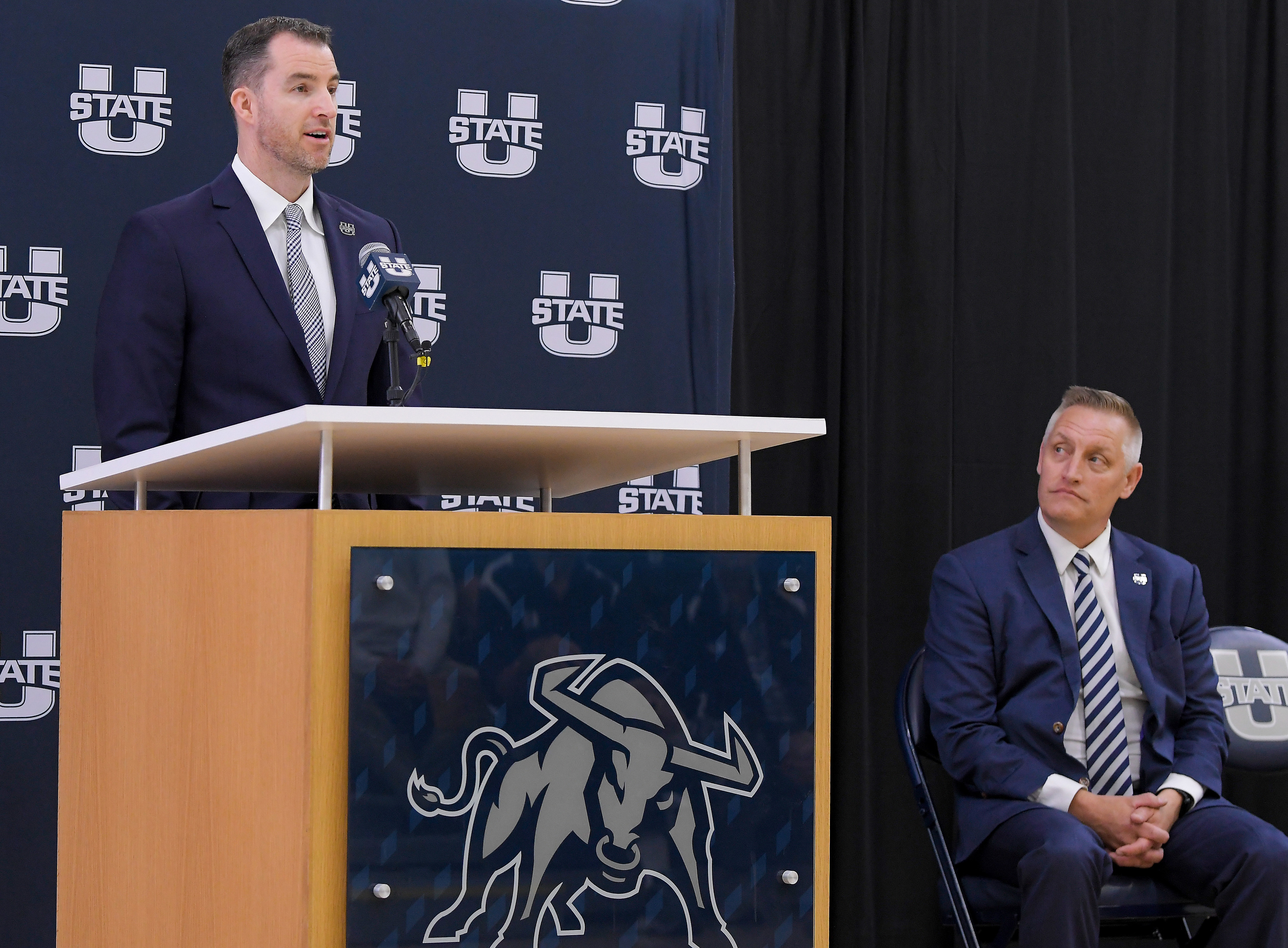 Utah State basketball: What Danny Sprinkle said in first presser – Deseret  News