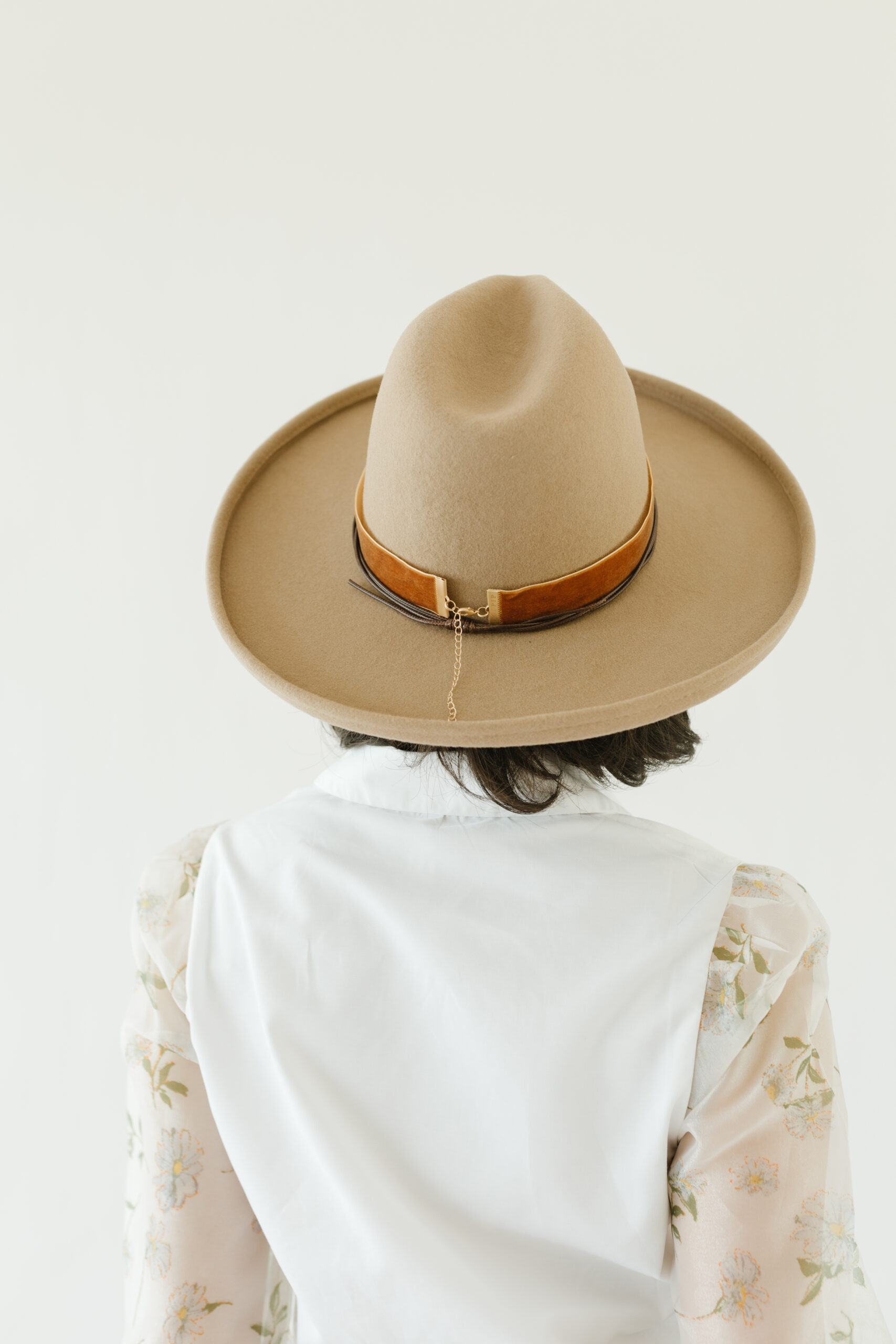 Ginger Fedora GIGI PIP. GIGI PIP Ginger Gambler Taupe Australian Wool Hat- Size 61  main image 2