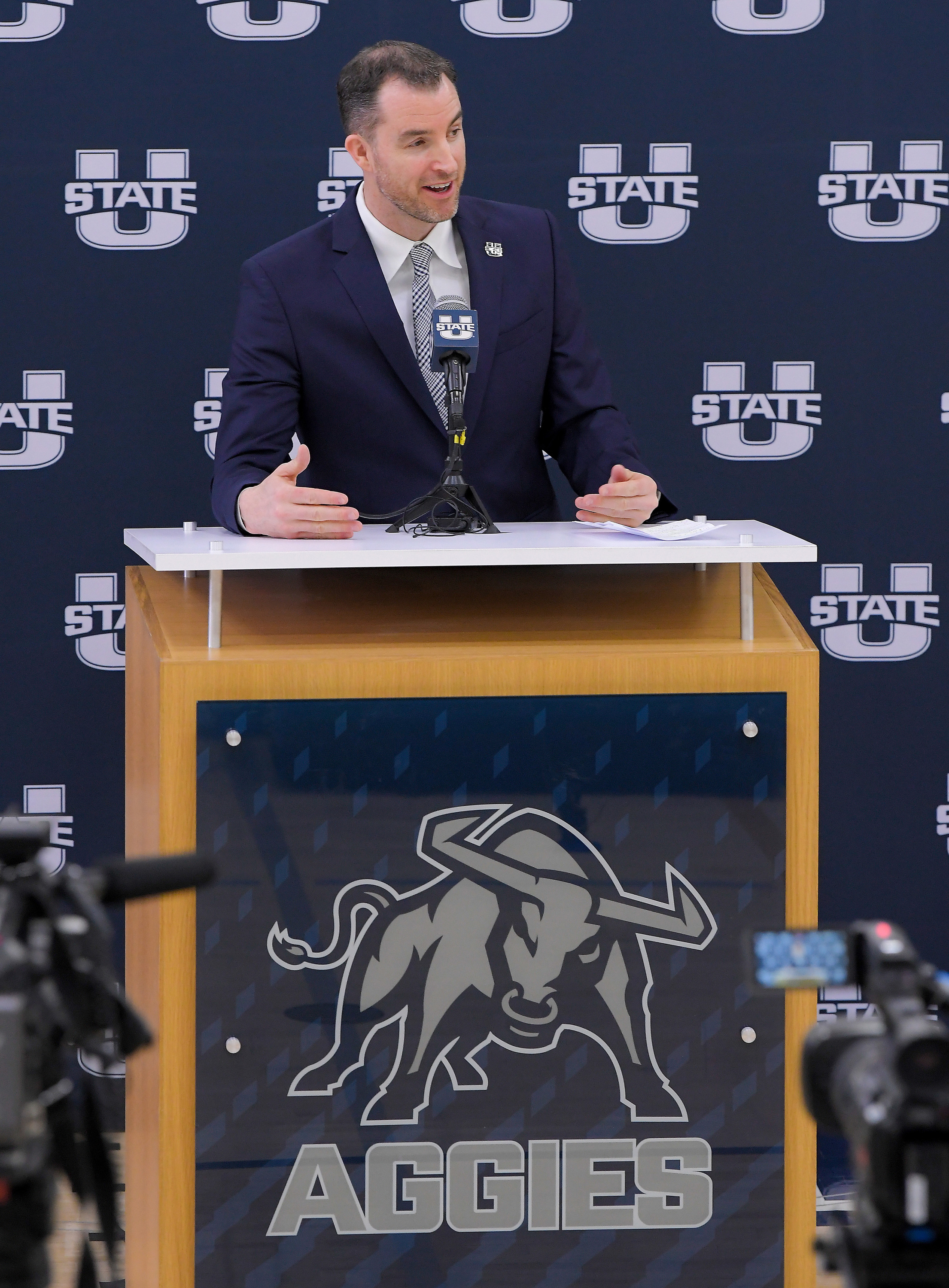 Utah State basketball: What Danny Sprinkle said in first presser – Deseret  News