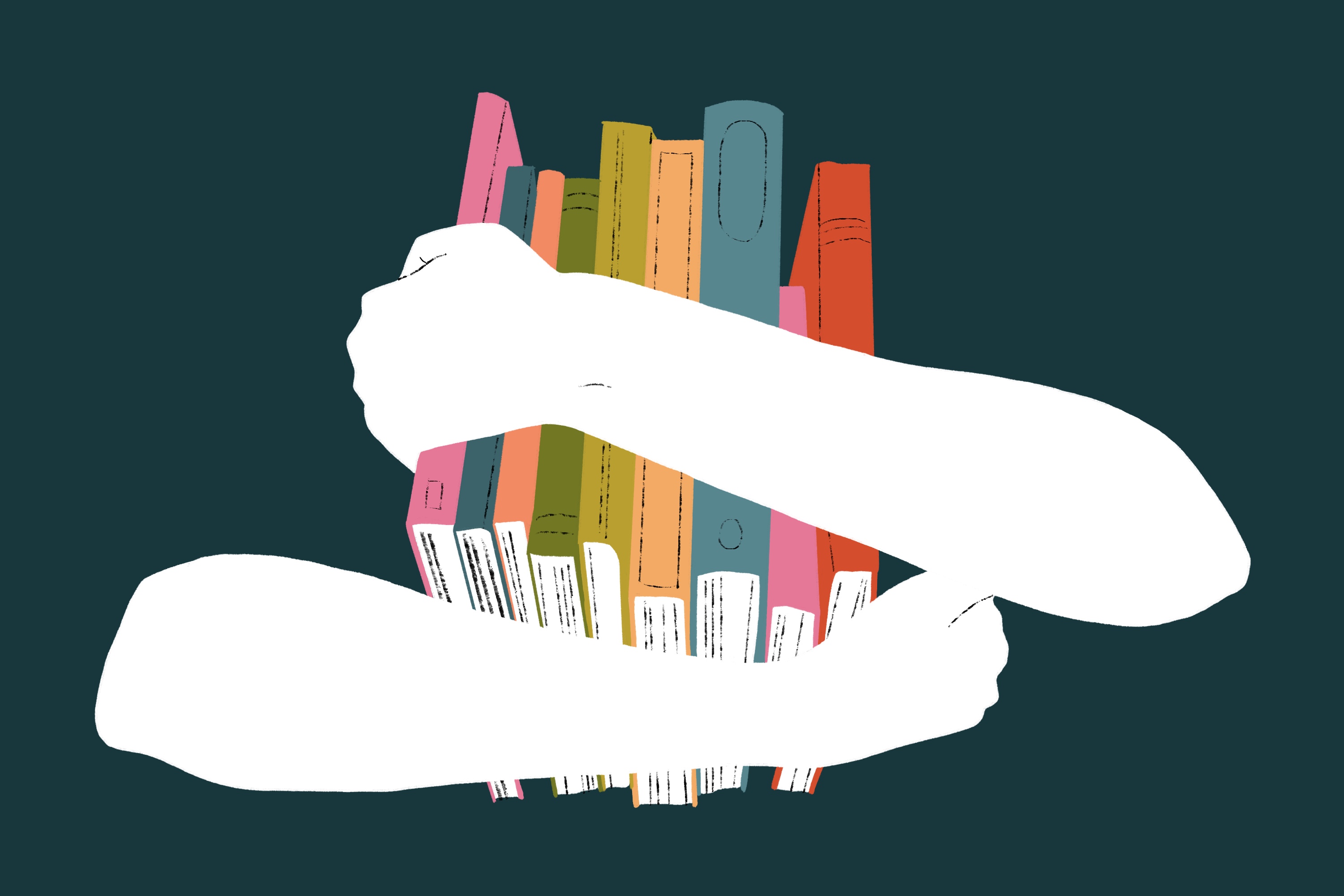 Books and analogue lifestyle items spread across a table representing the growing movement away from digital devices and toward intentional offline living