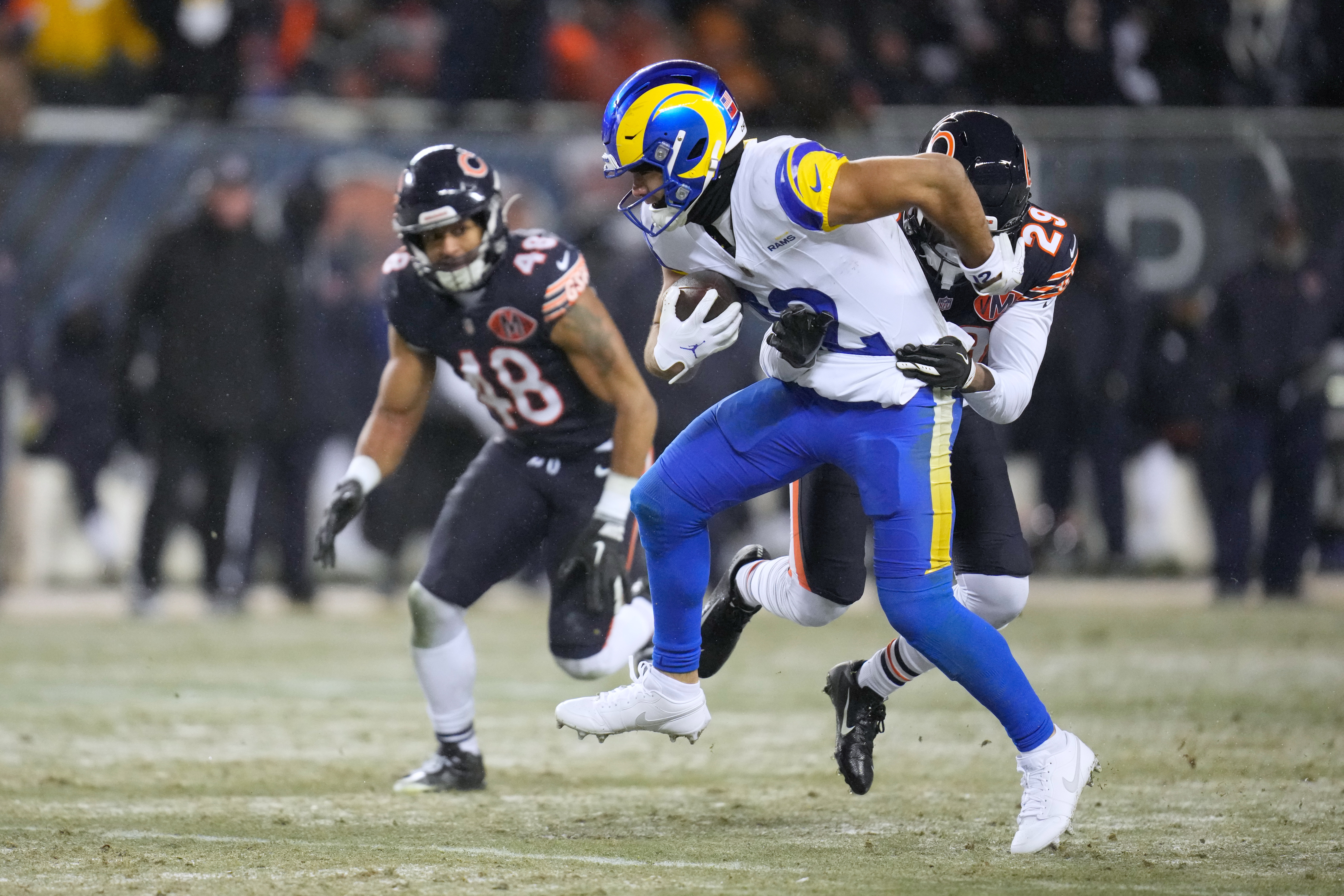 Puka Nacua Los Angeles Rams wide receiver playoff action 2026 NFC Championship