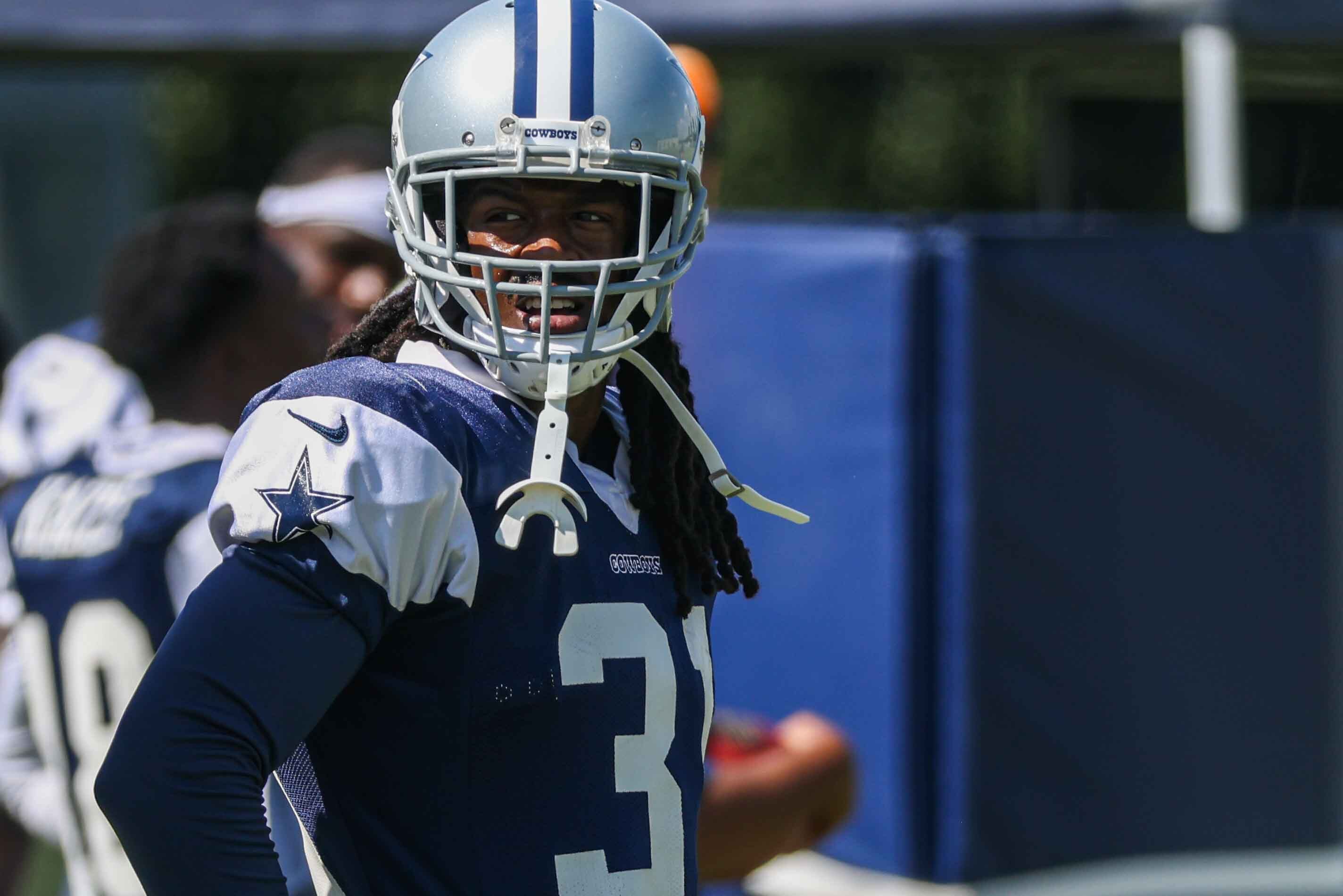 Dallas Cowboys cornerback Maurice Canady wears a Crucial Catch