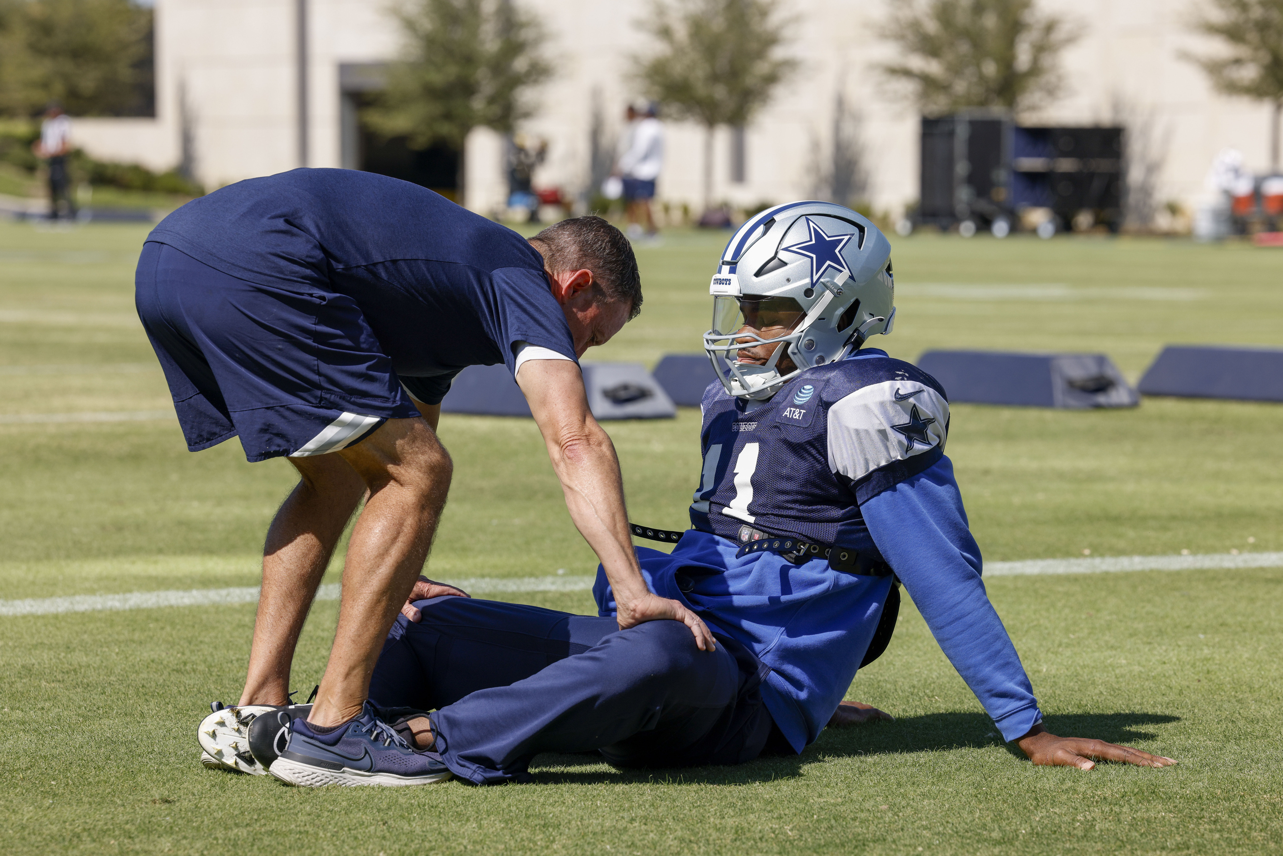 Dallas Cowboys center Alec Lindstrom (65) is seen during the