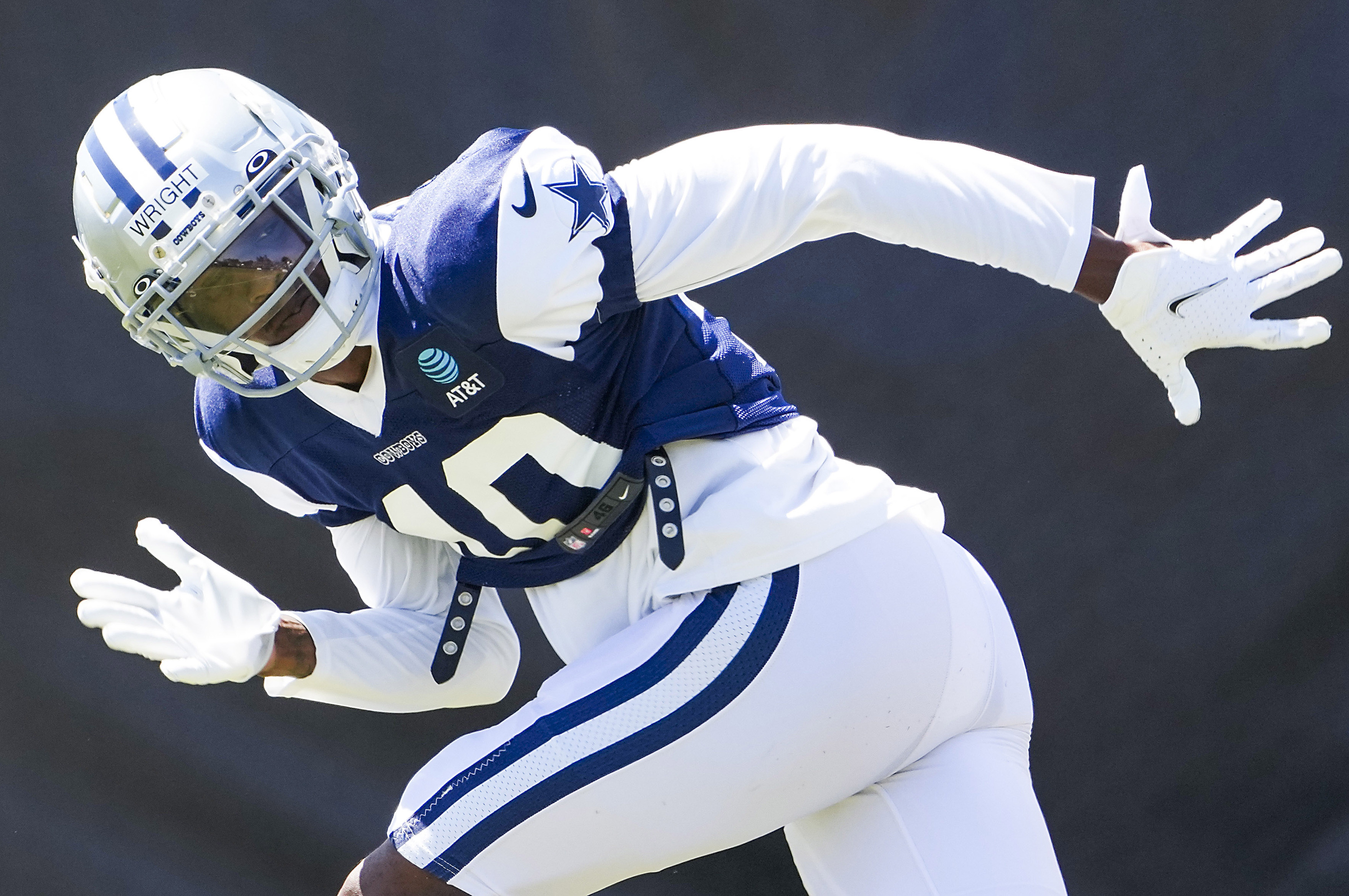 Dallas Cowboys cornerback Nahshon Wright (25) is seen after an NFL