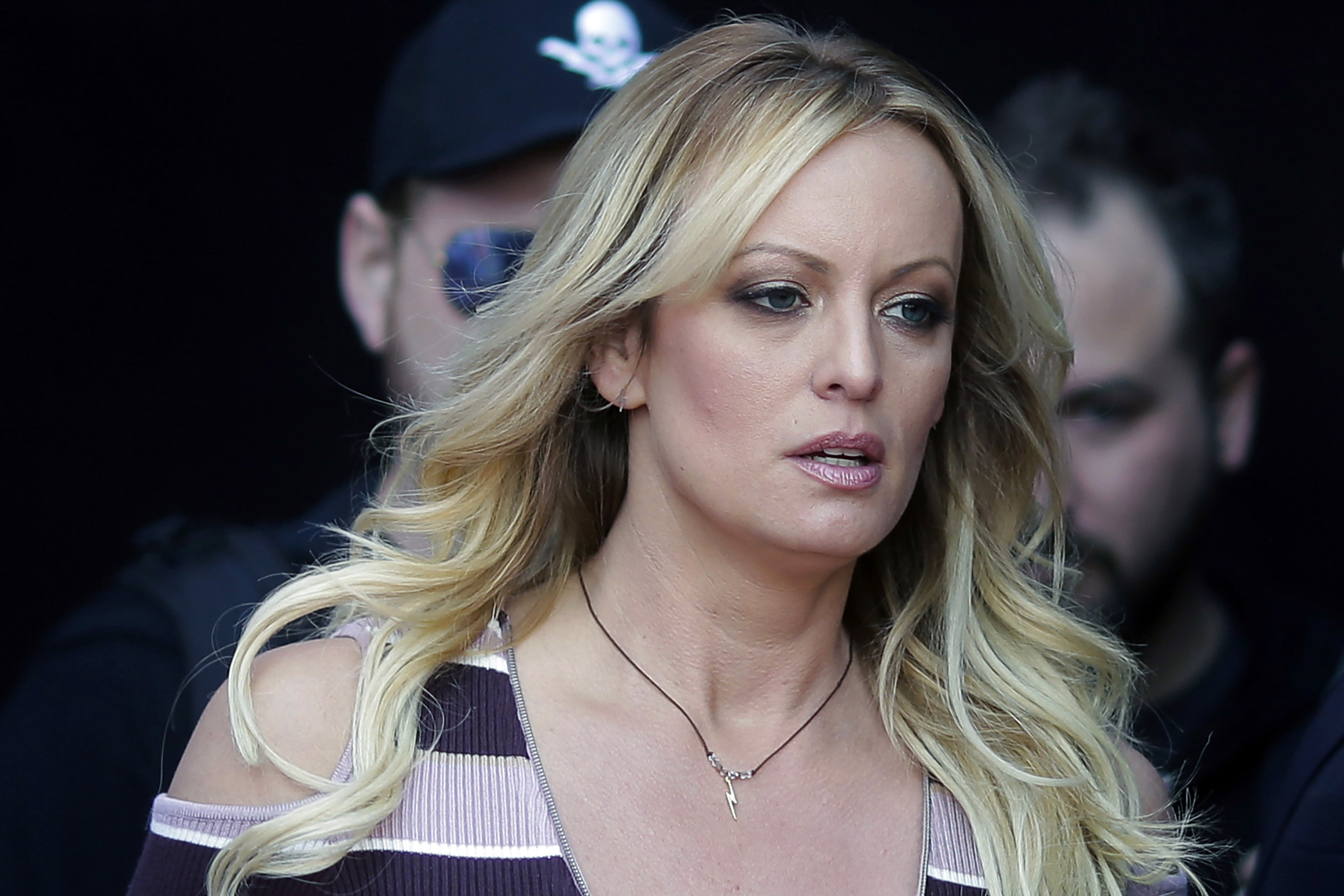Stormy Daniels arrives at an event in Berlin, on Oct. 11, 2018. The porn actor was called as...