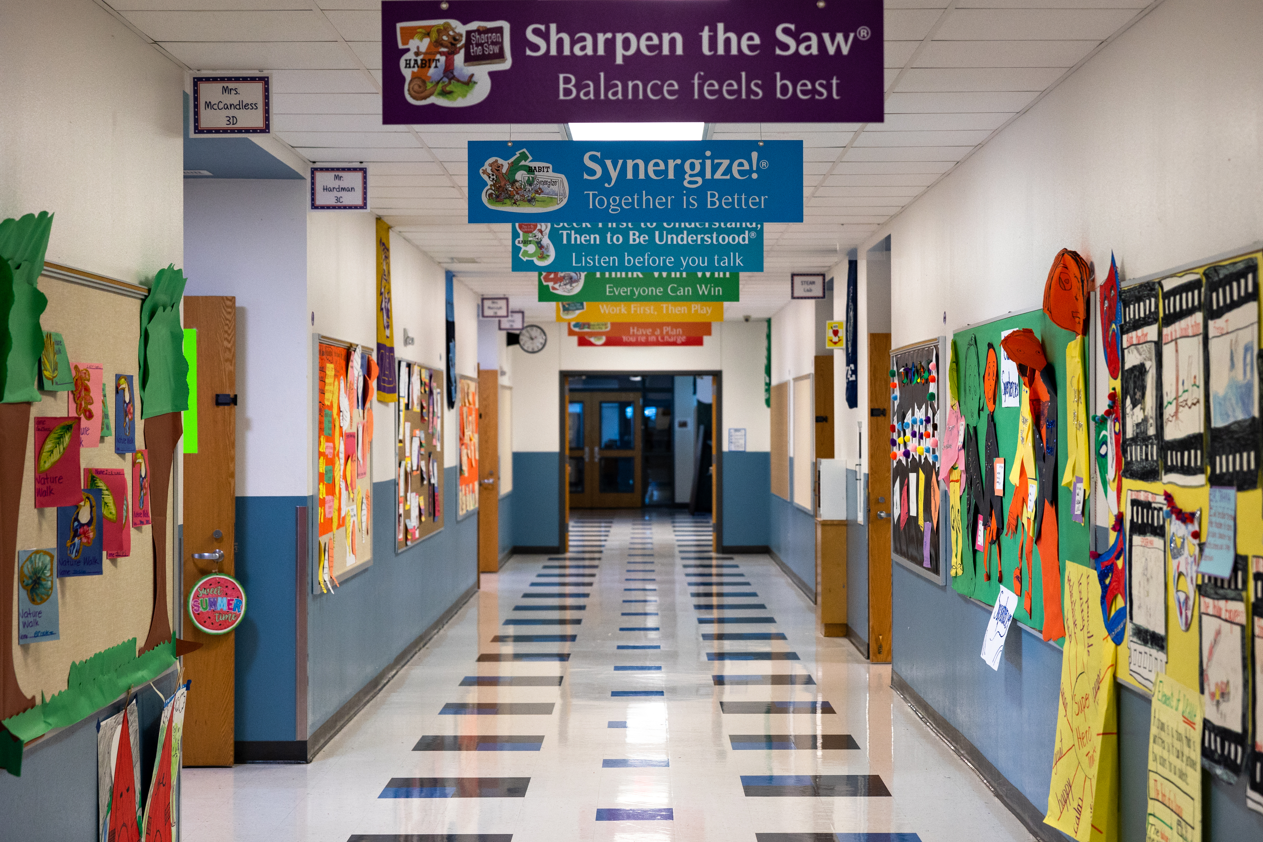 elementary school hallway