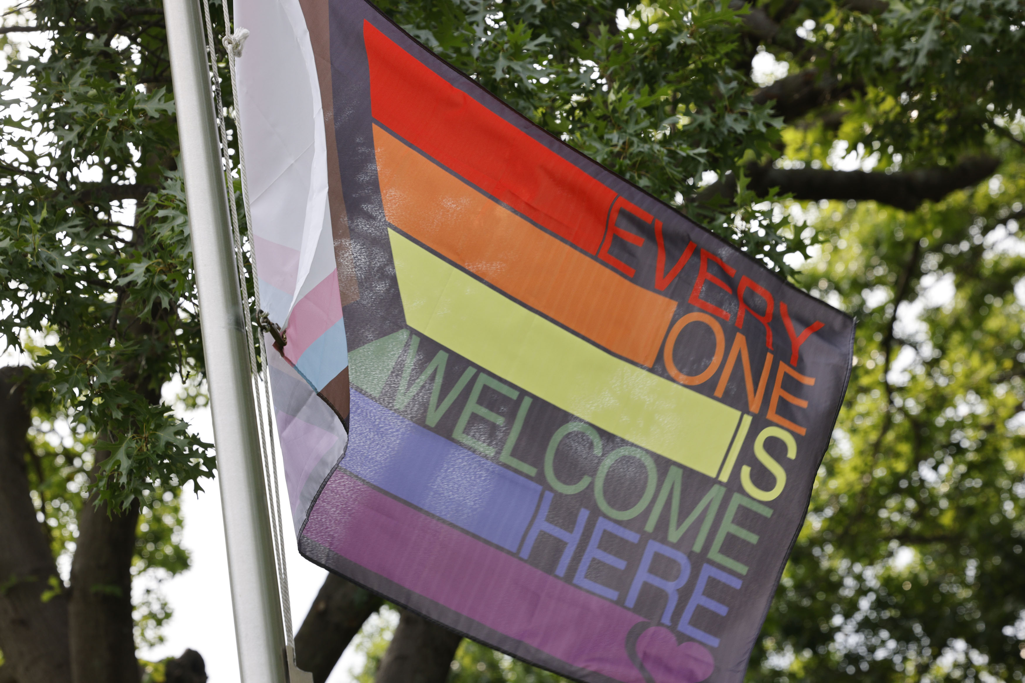 A rainbow flag is seen in front of Kessler Park United Methodist Church. Wednesday, May 1,...