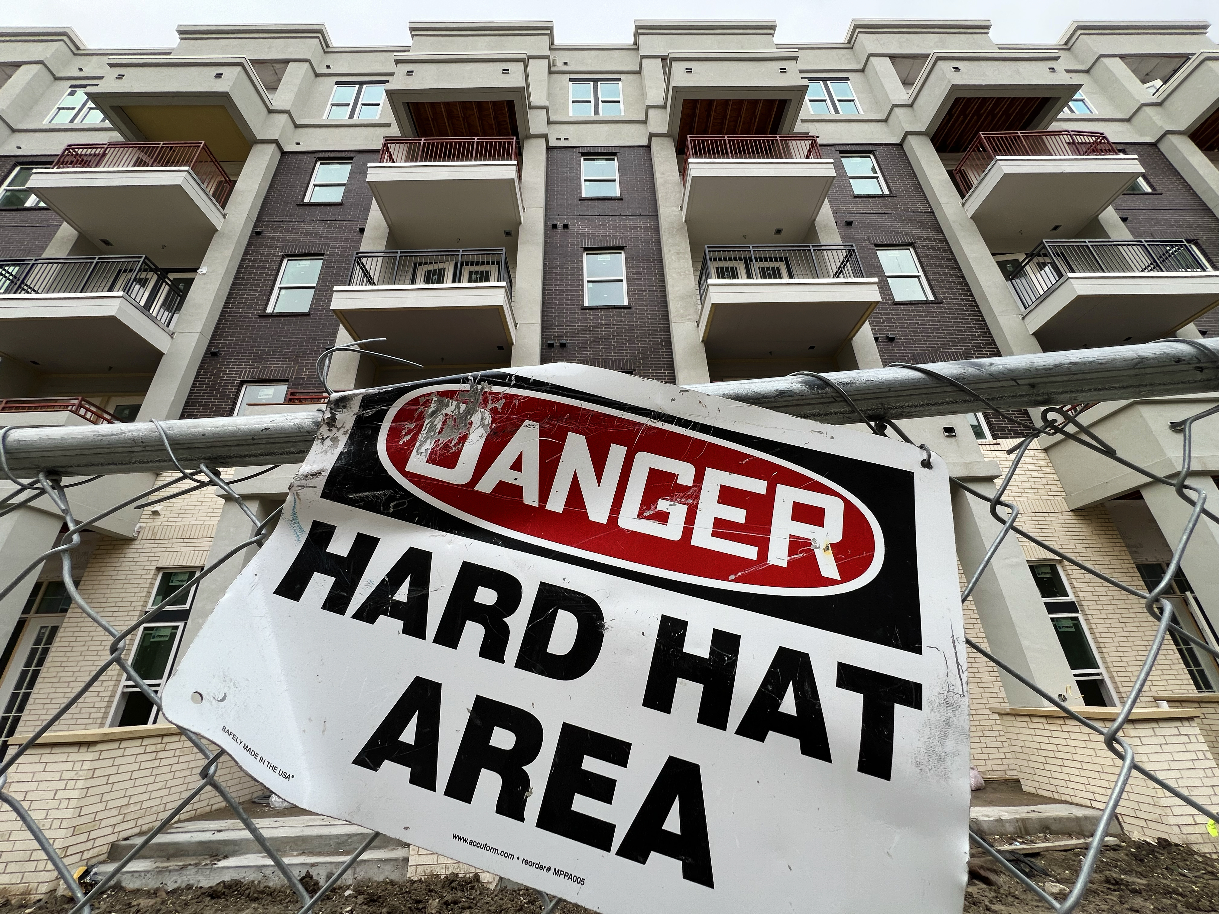 Construction continues at the Ovation at Galatyn Park apartments on Friday, Jan. 5, 2024, in...