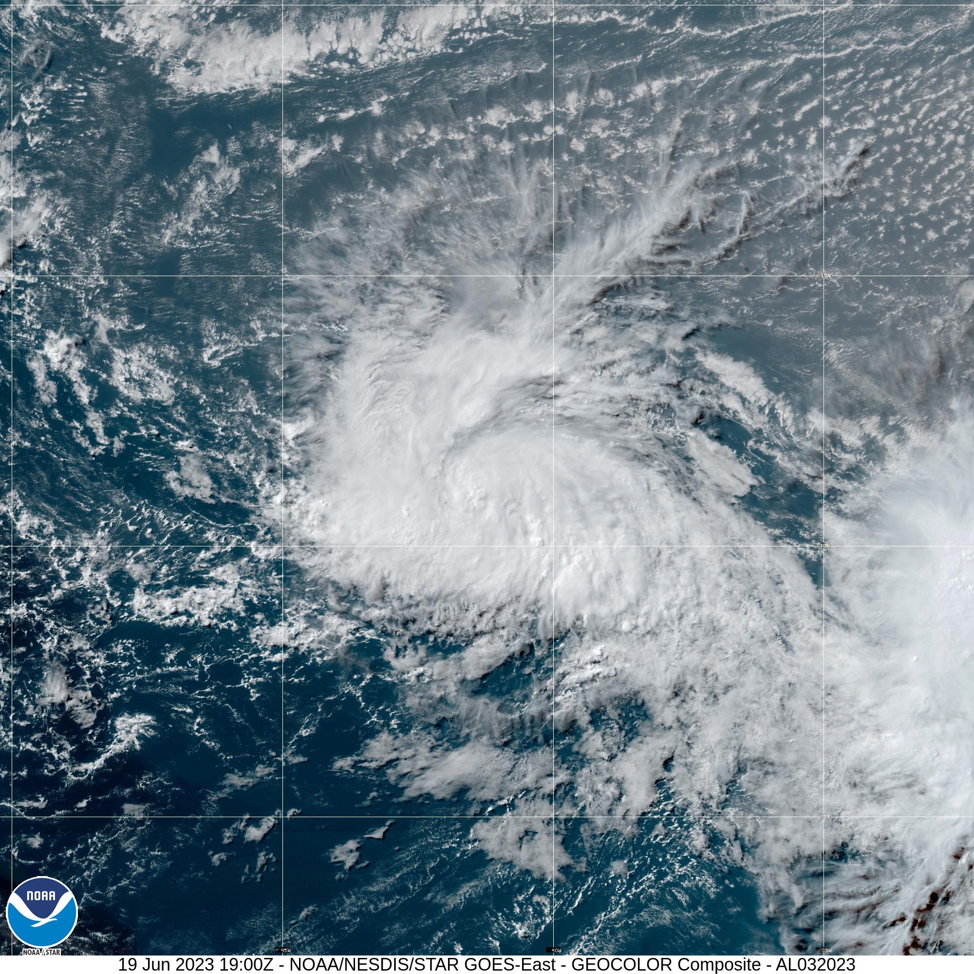 Tropical Storm Bret forms in the Atlantic Ocean