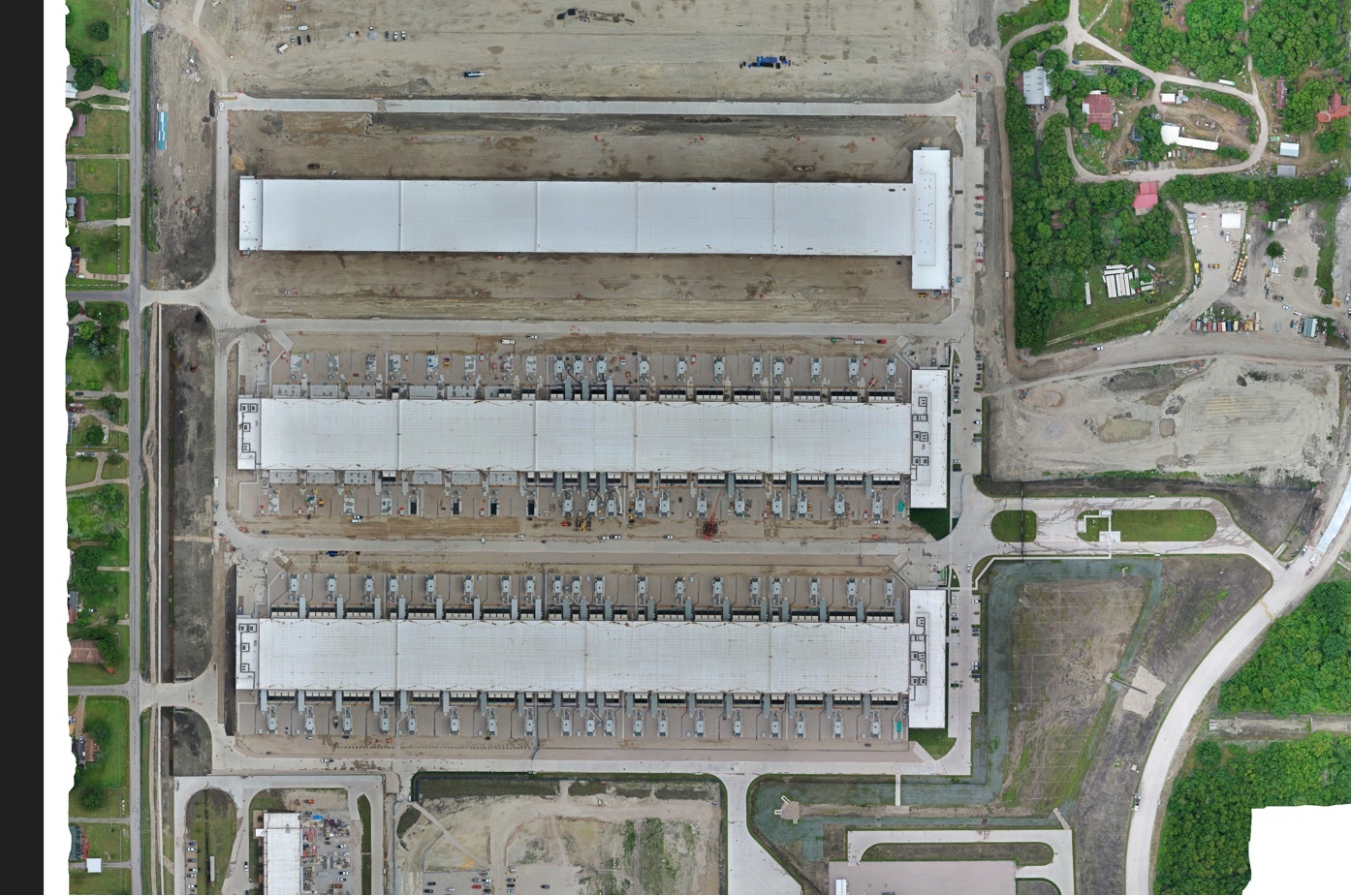 An aerial look at Compass Datacenter's Red Oak campus