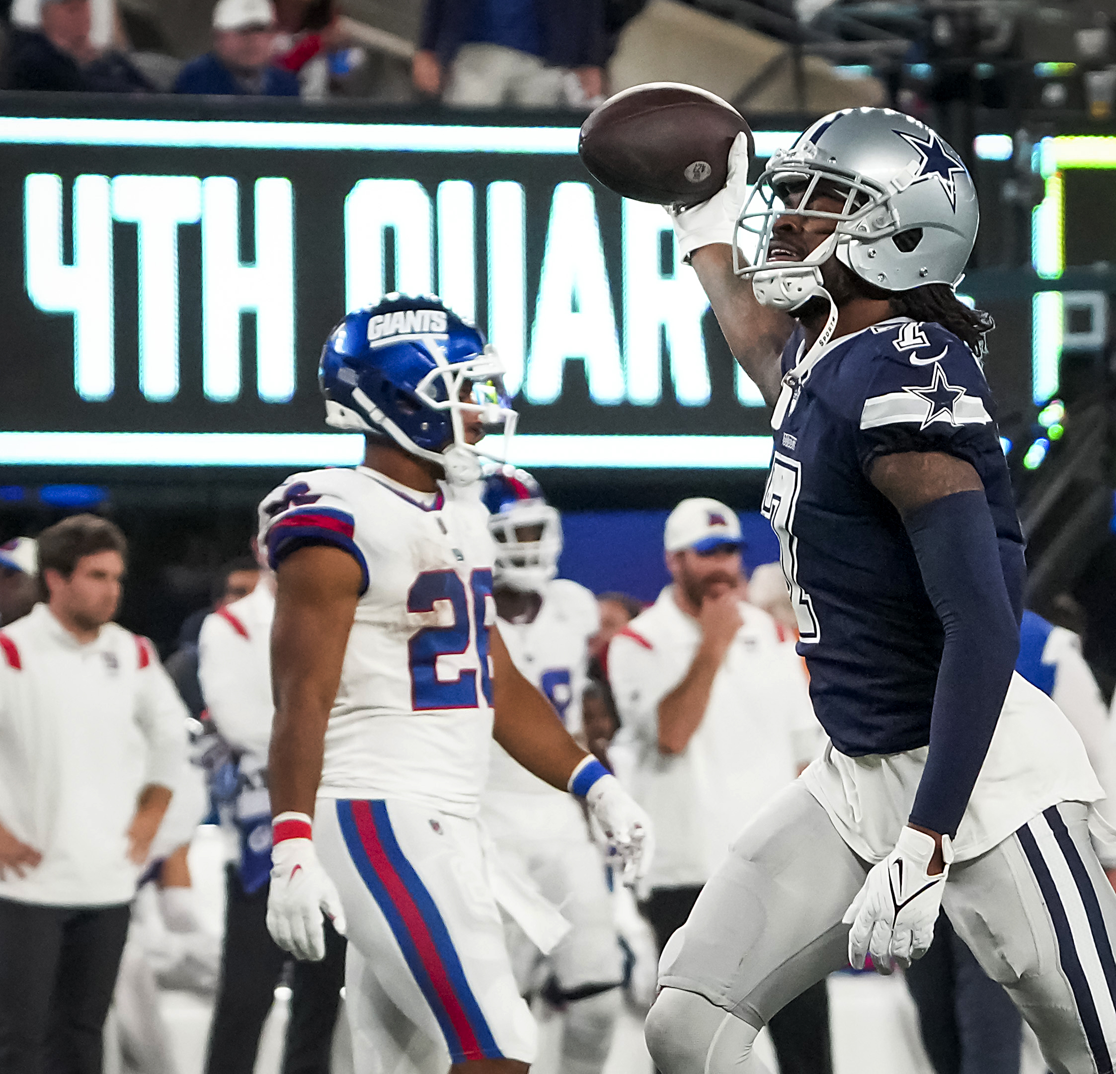 Dallas Cowboys defensive end Chauncey Golston (99) in action against New  York Giants quarterback Daniel Jones (