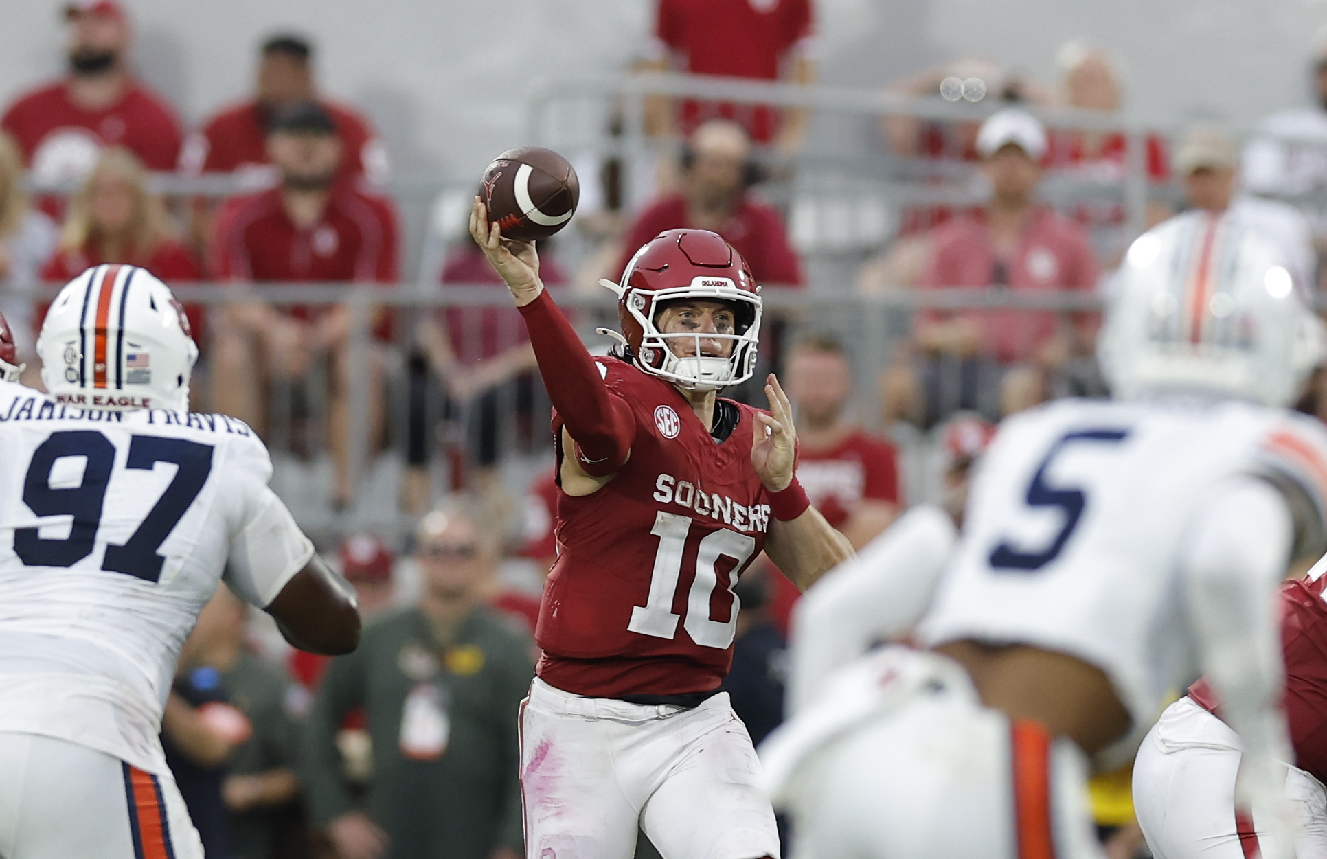 Oklahoma QB John Mateer will miss time after undergoing hand surgery,  university announces