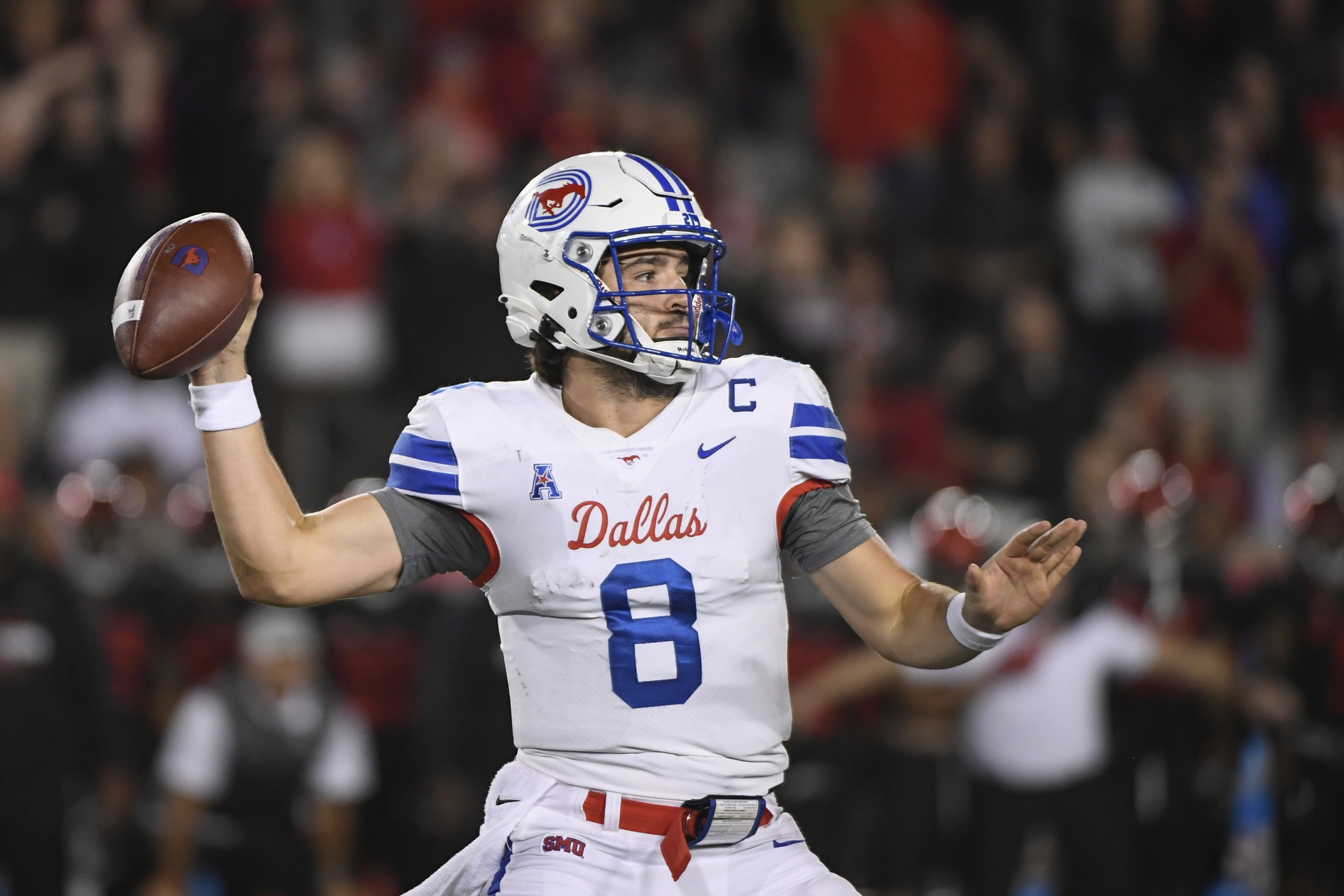 Watch: SMU QB Tanner Mordecai ties NCAA record with 7 first-half passing TDs  vs. Houston