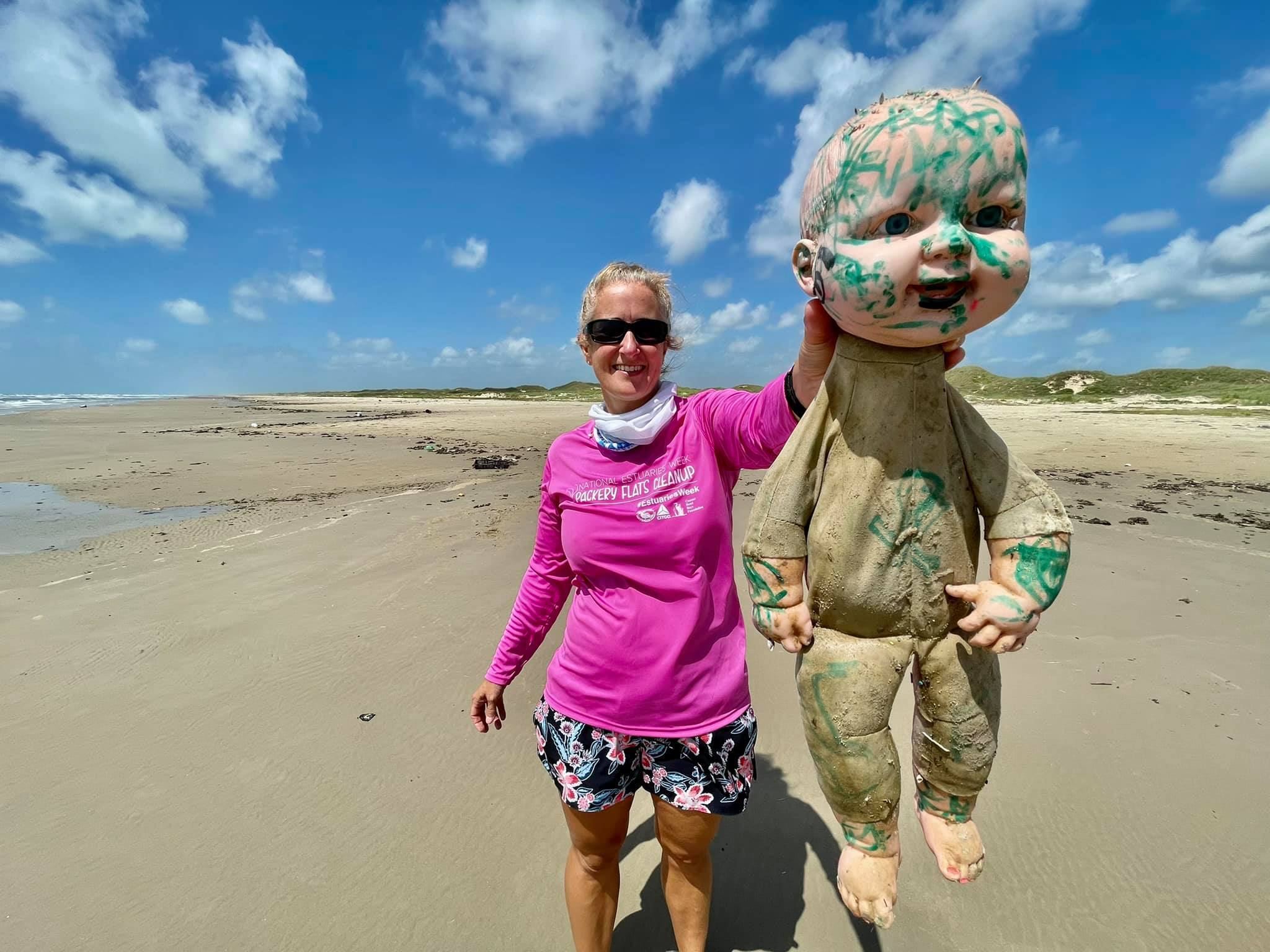 Baby dolls washing deals up on beach