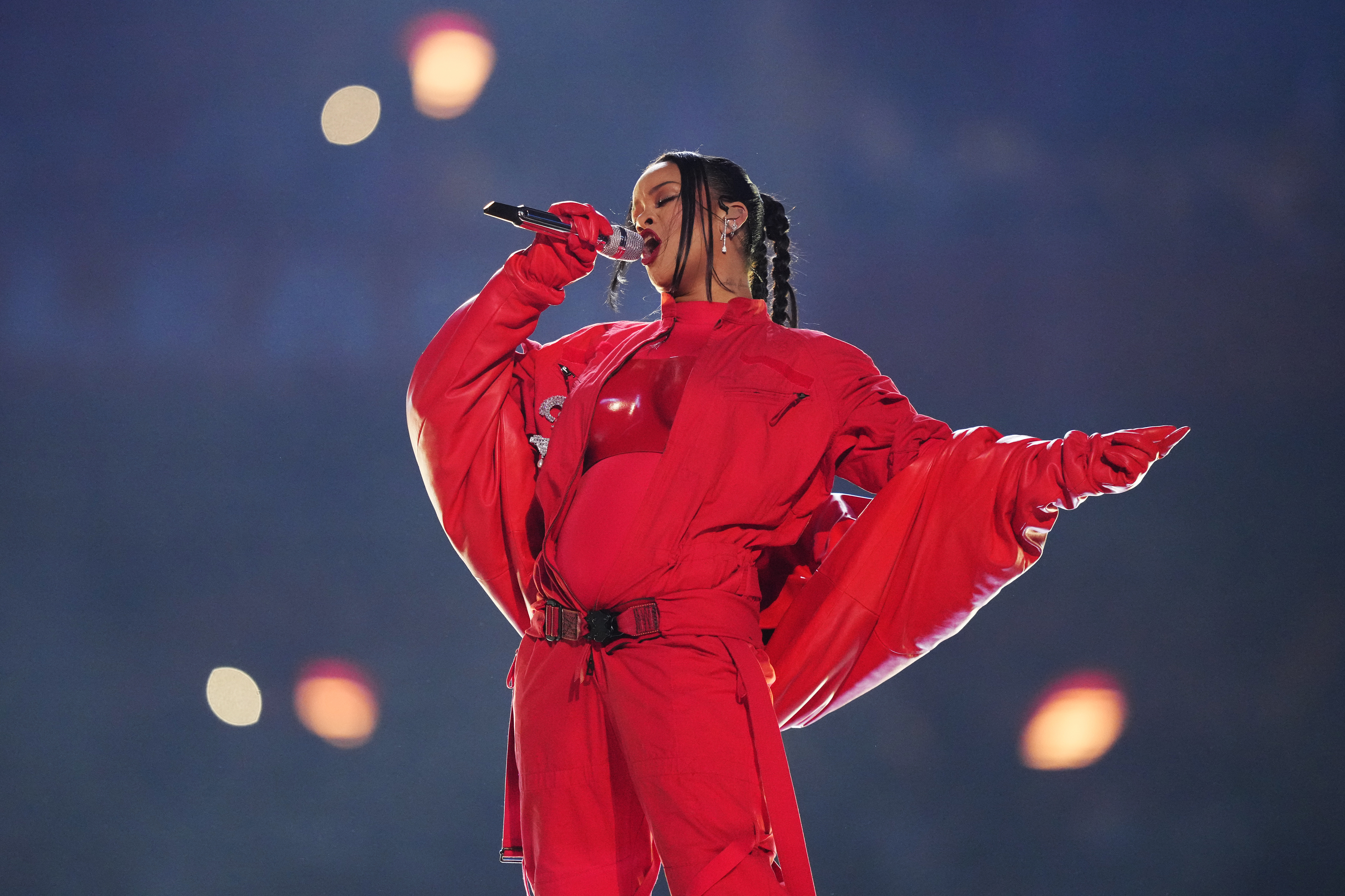 Rihanna soars in Super Bowl halftime performance