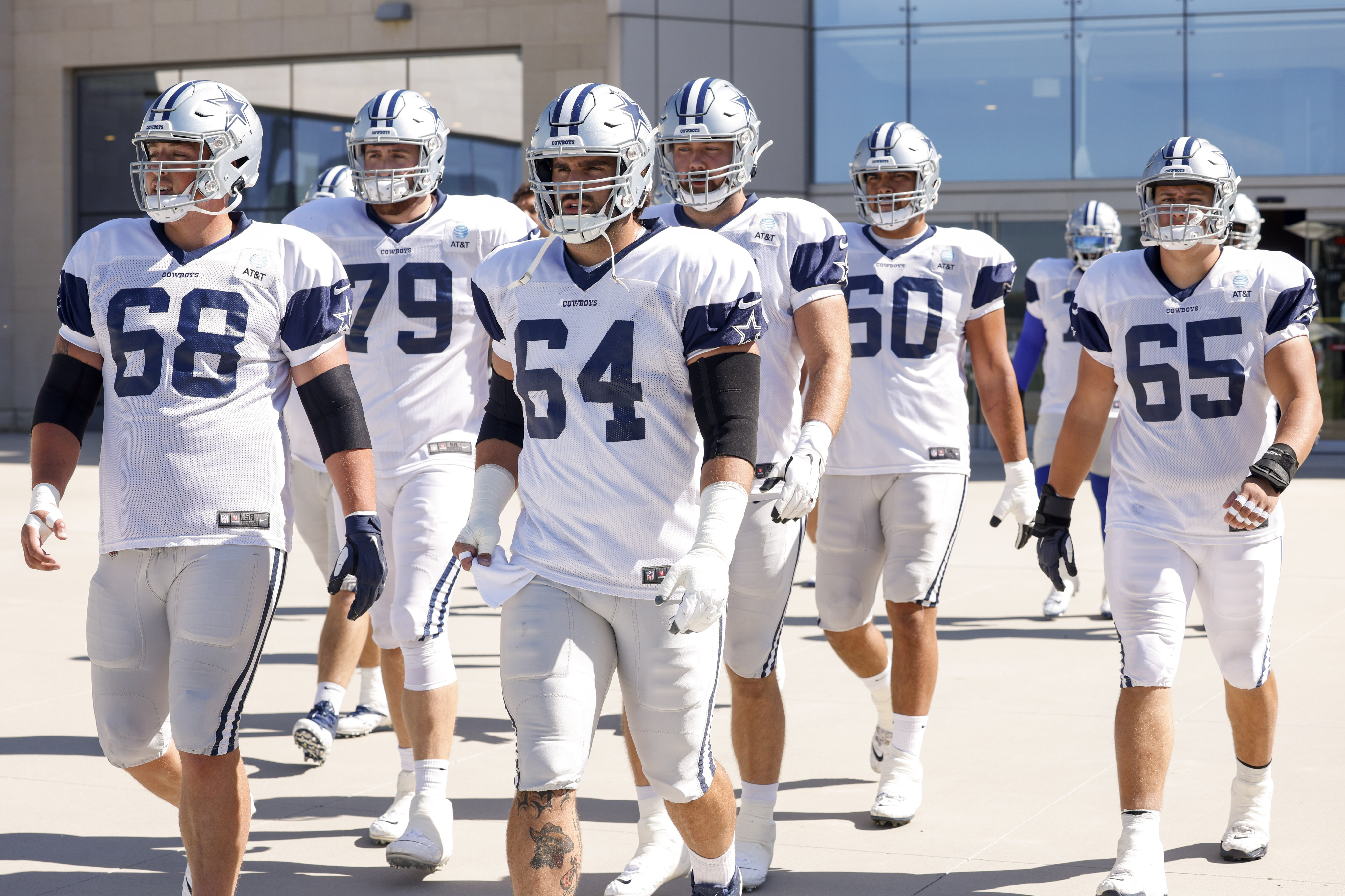 Dallas Cowboys center Alec Lindstrom (65) is seen during the