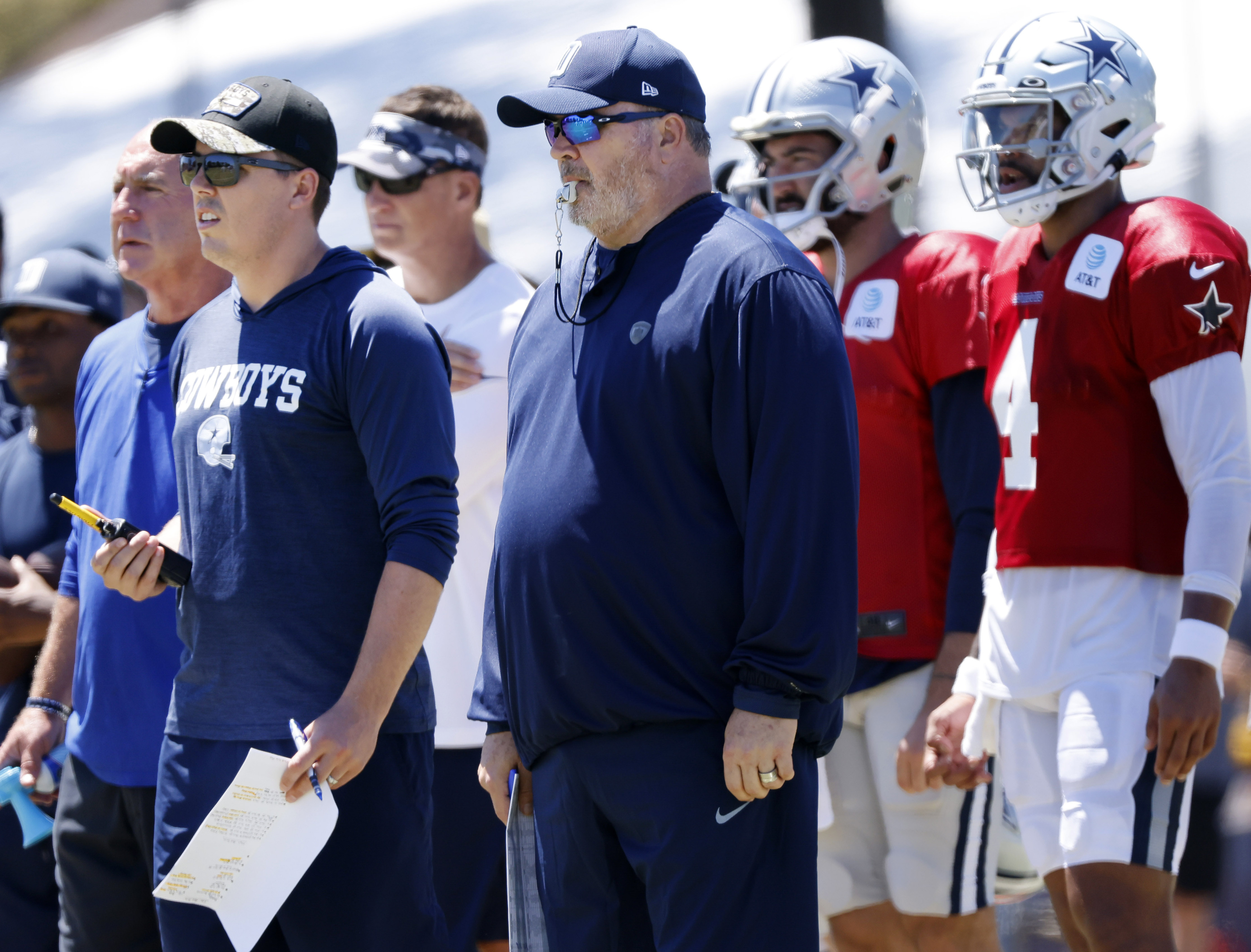 Cowboys camp photos: Hold the L! Leighton Vander Esch and Micah Parsons  hold L on their forehead