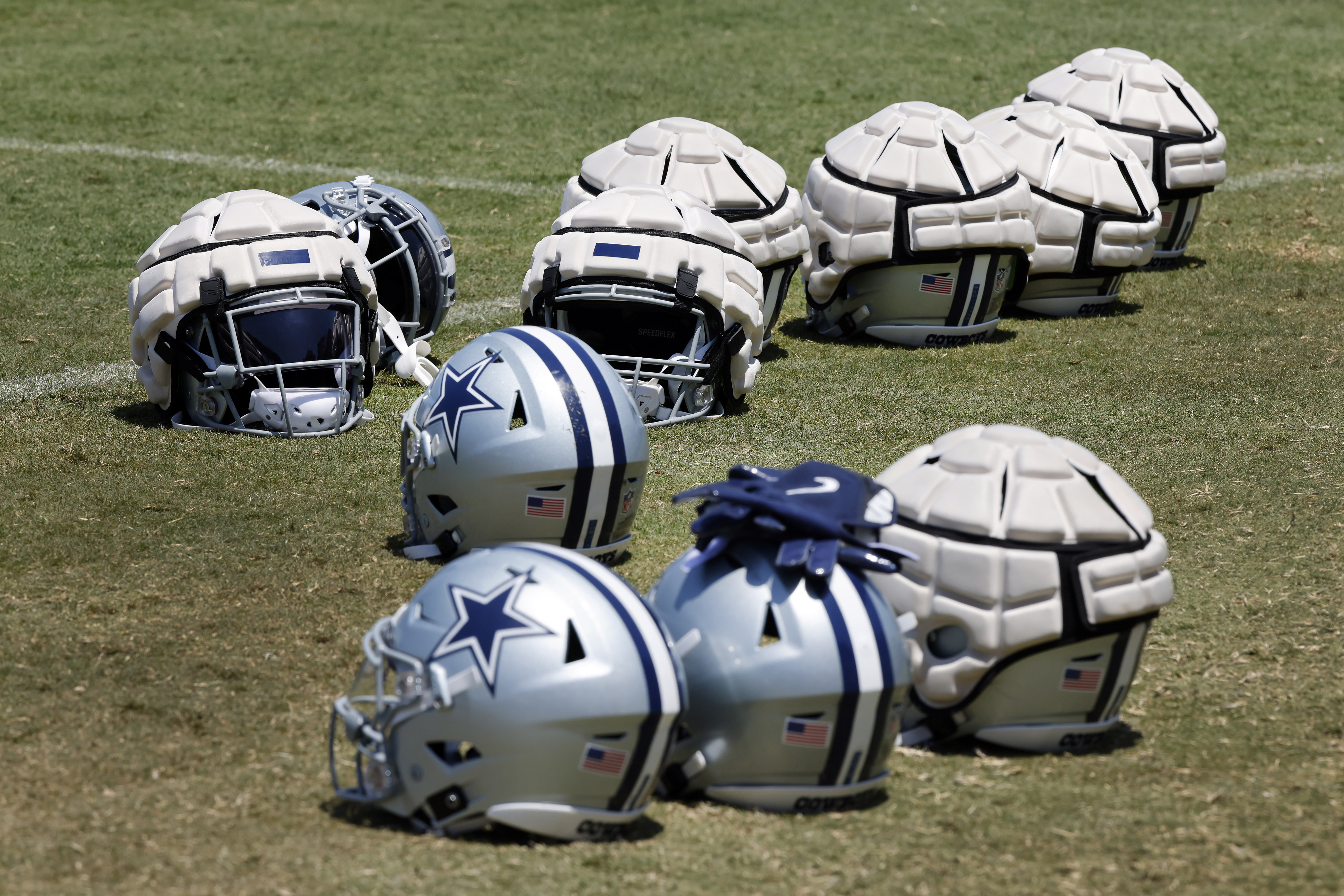 Guardian helmets worn in Training Camp