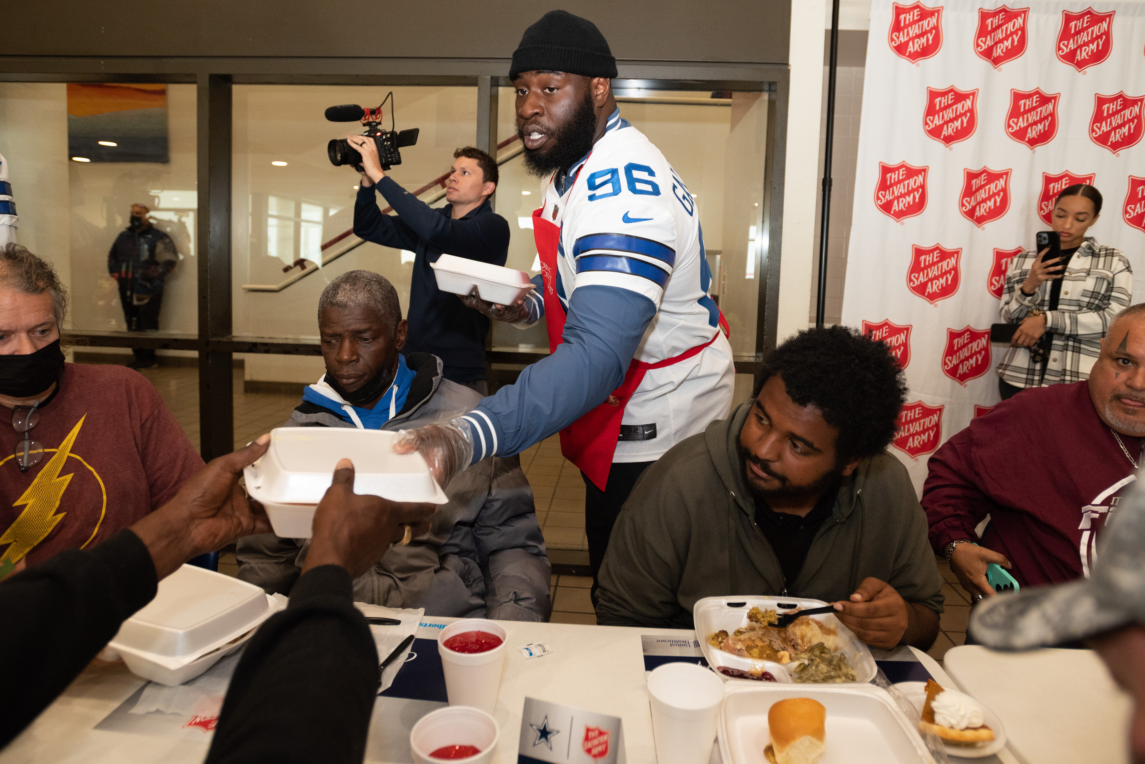 The Salvation Army on LinkedIn: Photos: Dallas Cowboys lend a helping hand  by serving Thanksgiving meals…