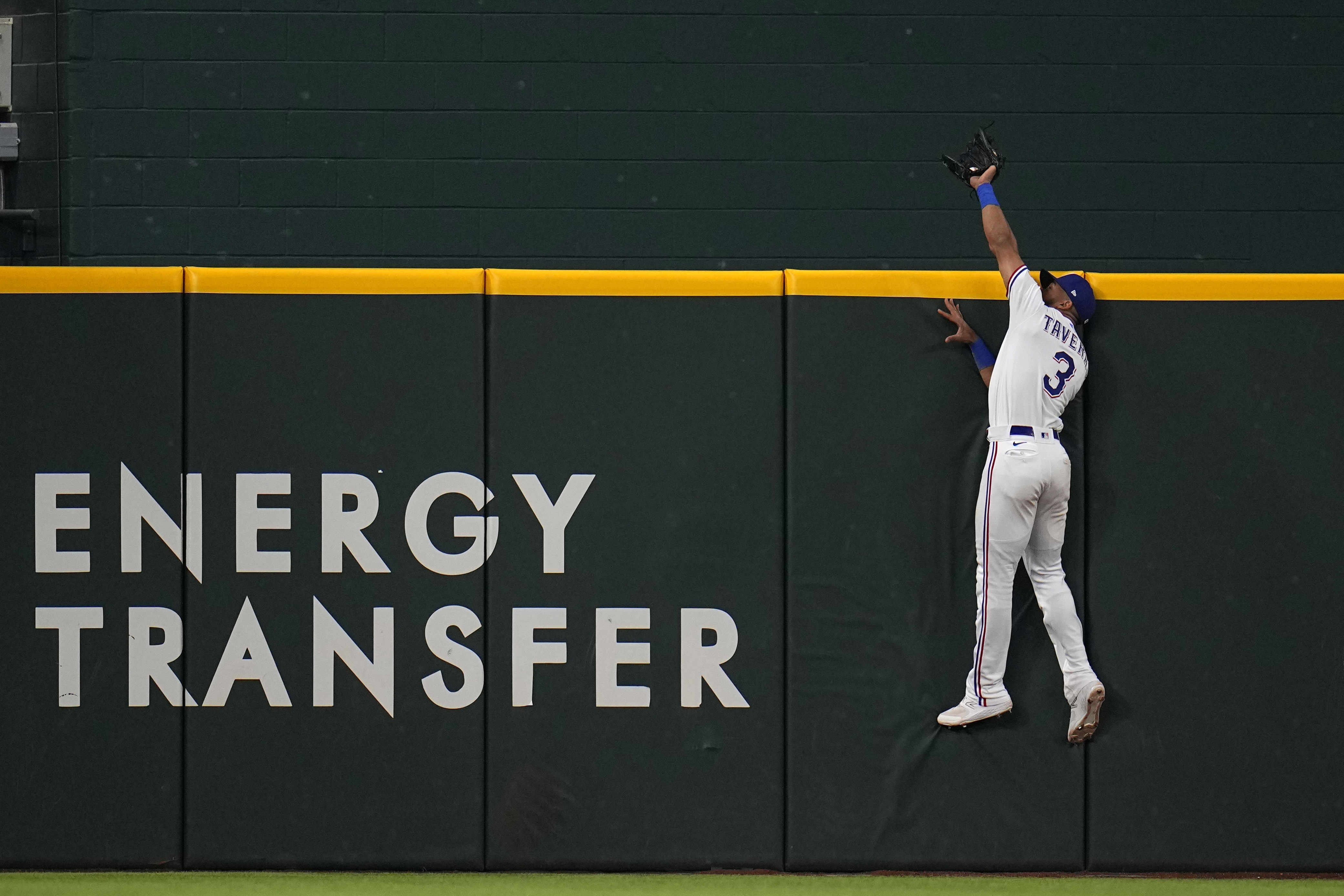 WATCH: Rangers' Leody Taveras brings back home run with spectacular leaping  snag