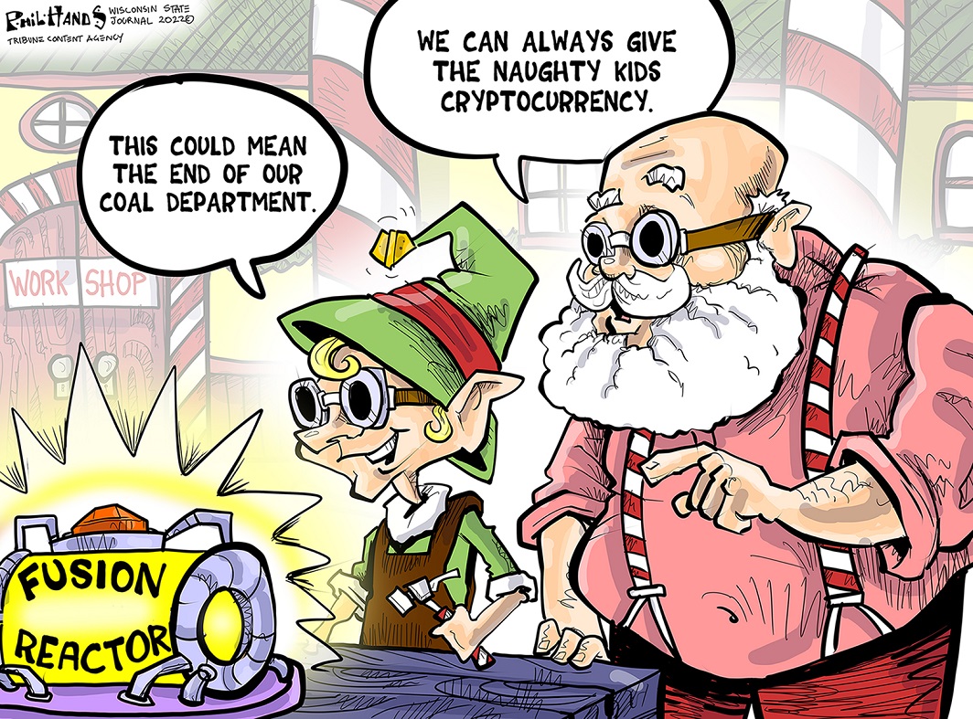 Editorial Cartoon: Crypto coal