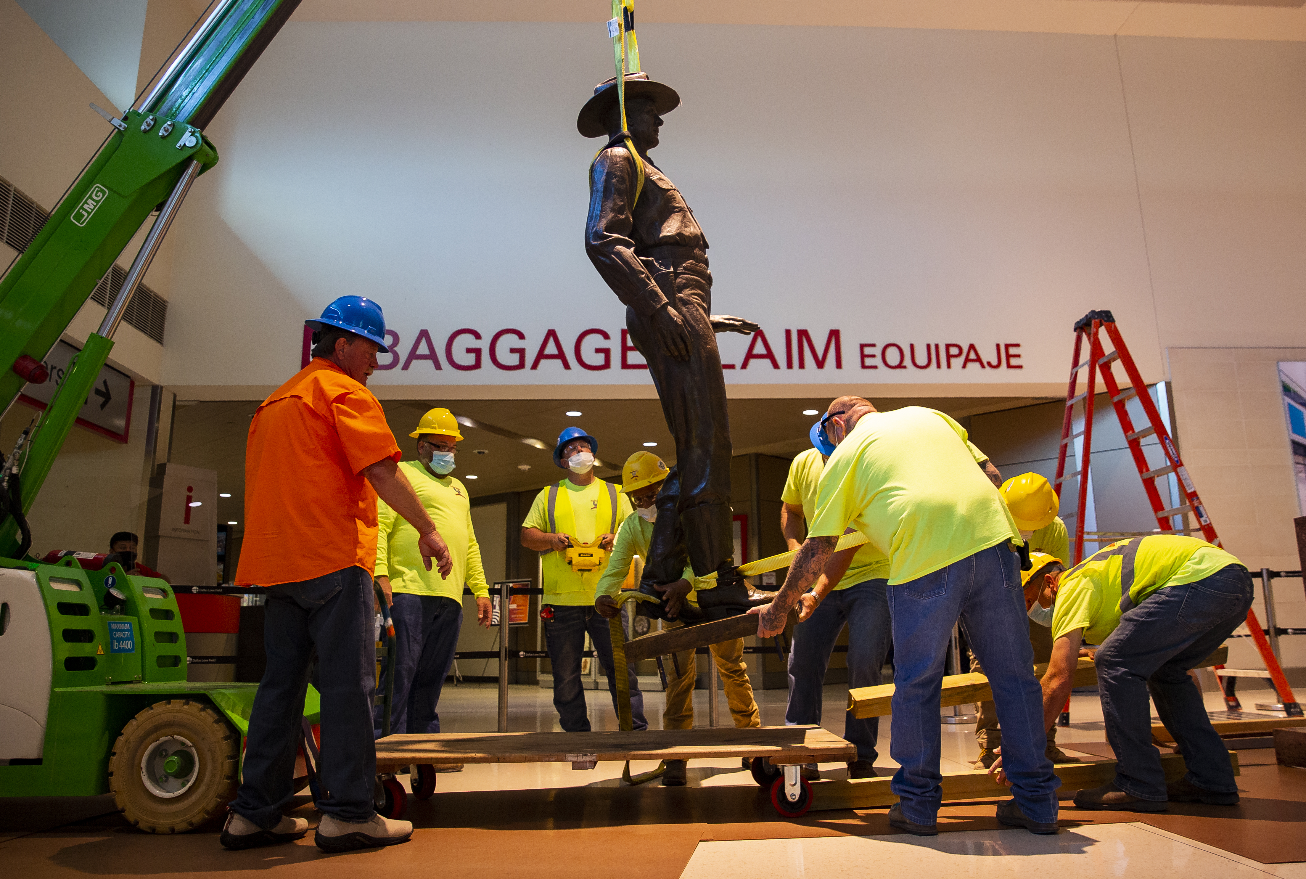Texas Ranger statue at Love Field removed over concerns about the