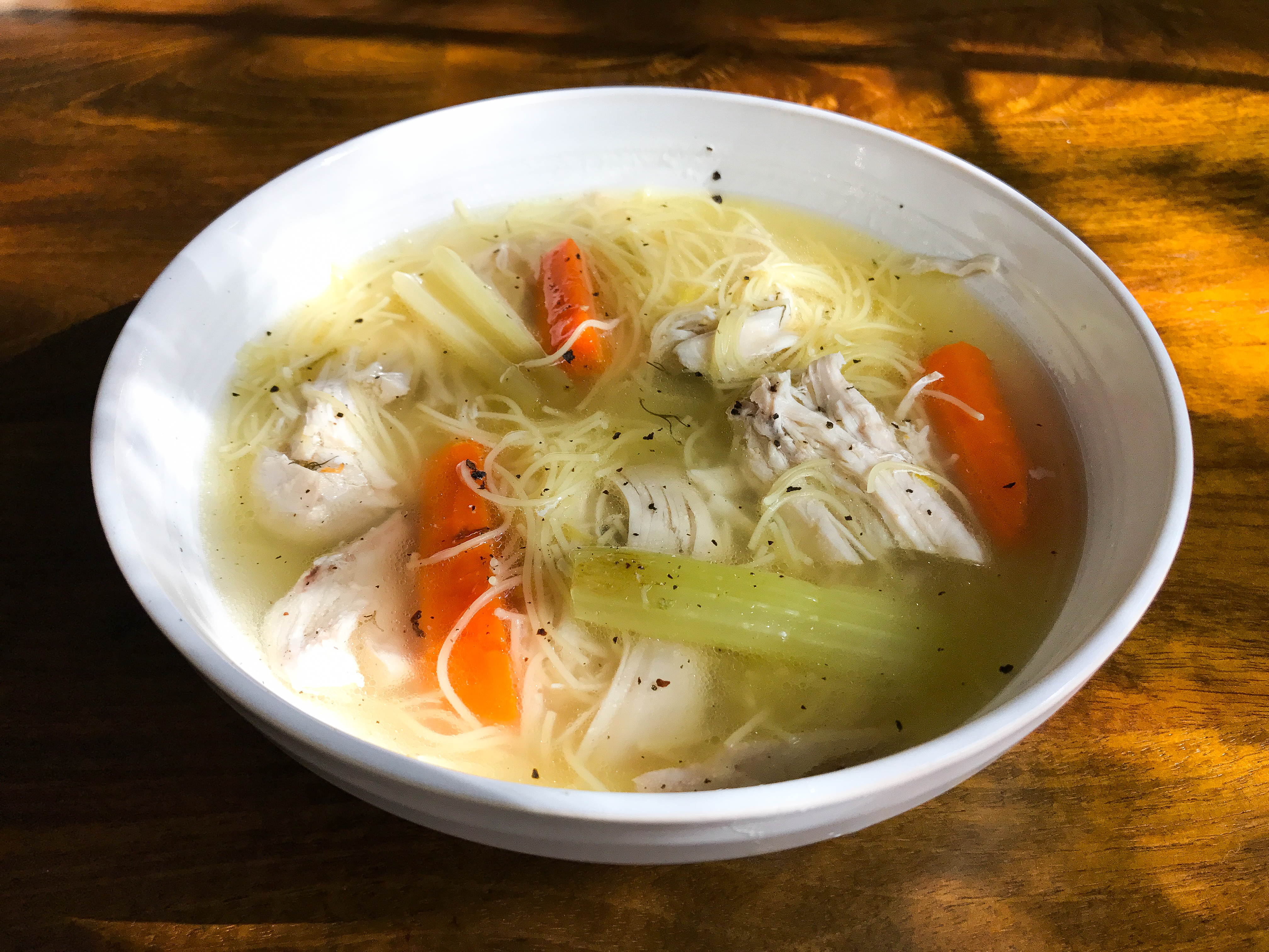 Rich Homemade Chicken Soup l Panning The Globe