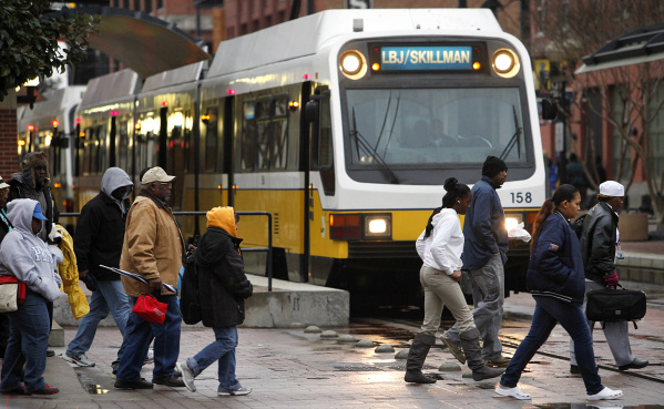 At least two people were injured after a crash involving a DART train Tuesday morning in...