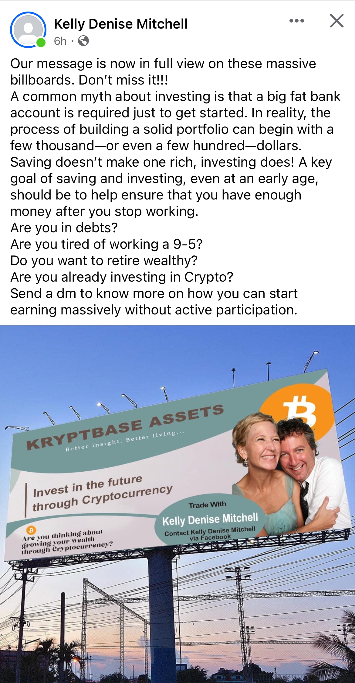 How a Dallas couple found themselves on a fake billboard in Facebook crypto  scam